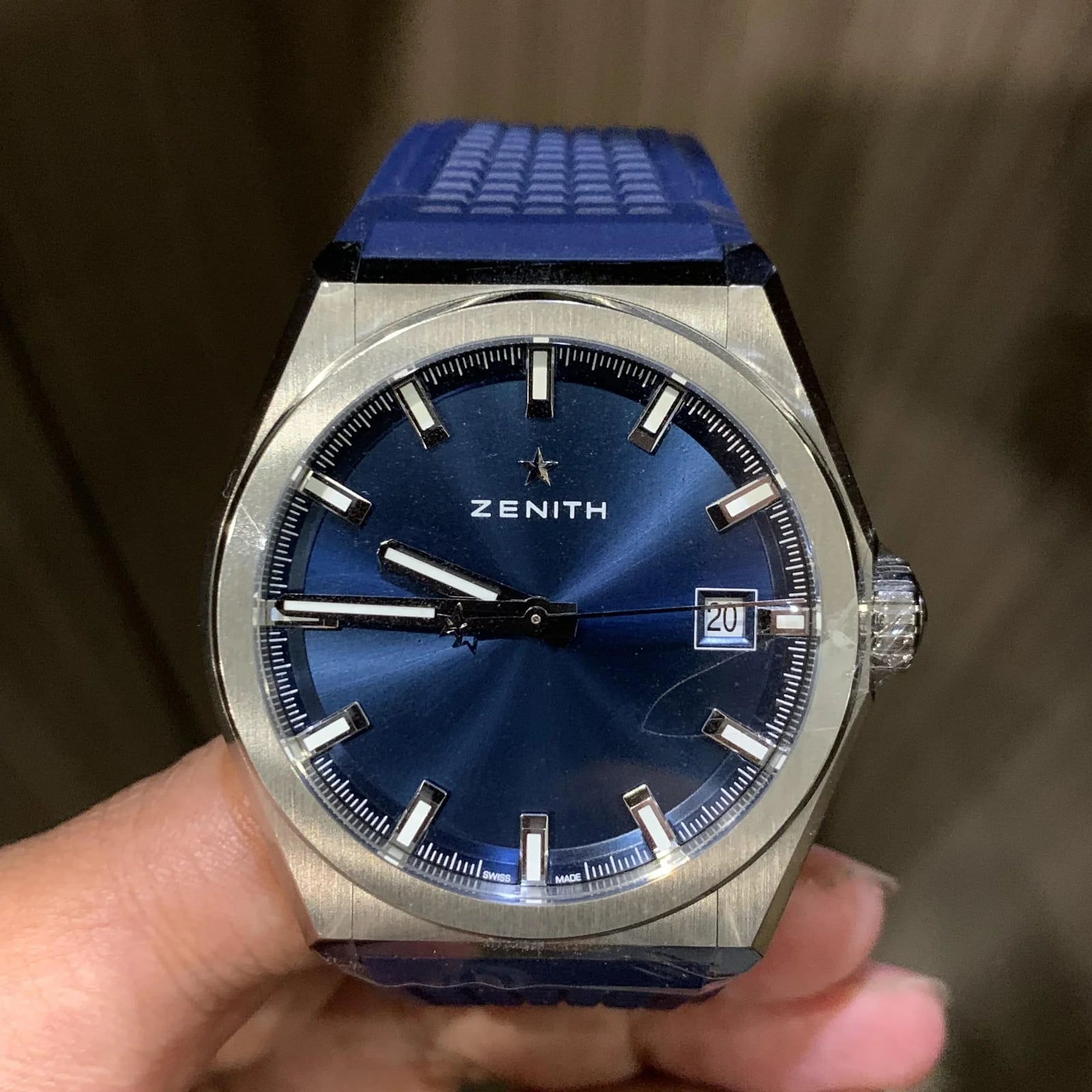 Defy Classic Titanium / Blue / Rubber