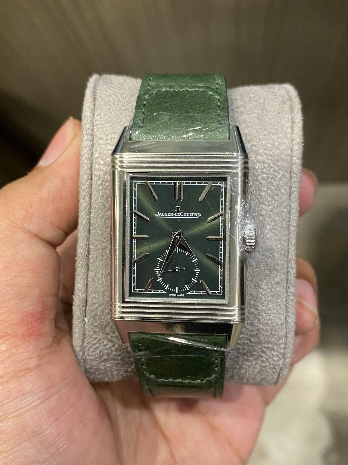 Reverso Tribute Monoface Stainless Steel / Green