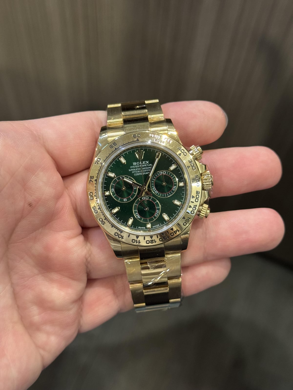 Cosmograph Daytona Yellow Gold / Green