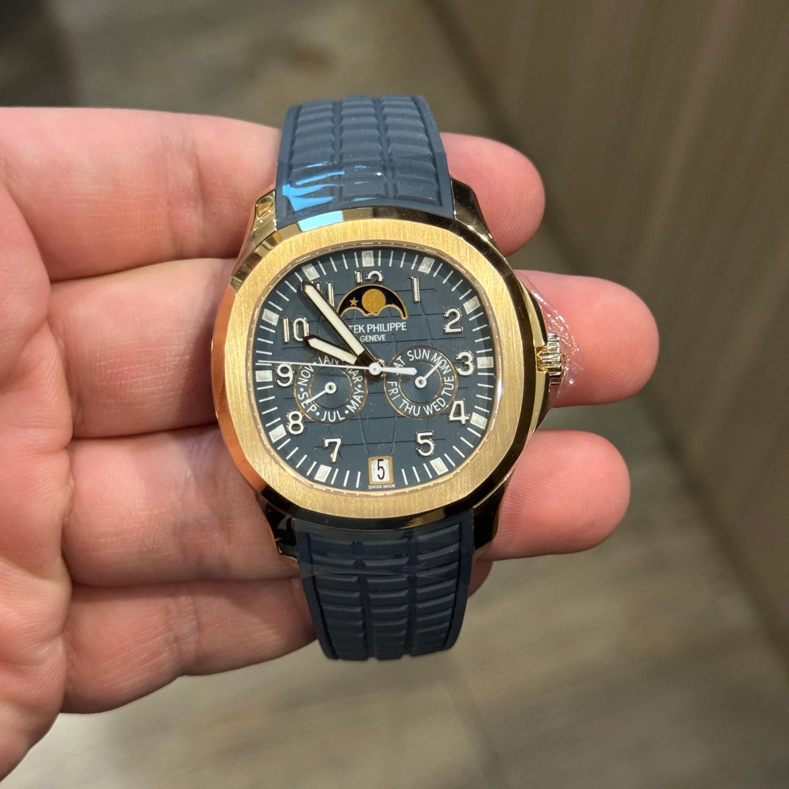 Aquanaut Luce Annual Calendar Rose Gold / Blue