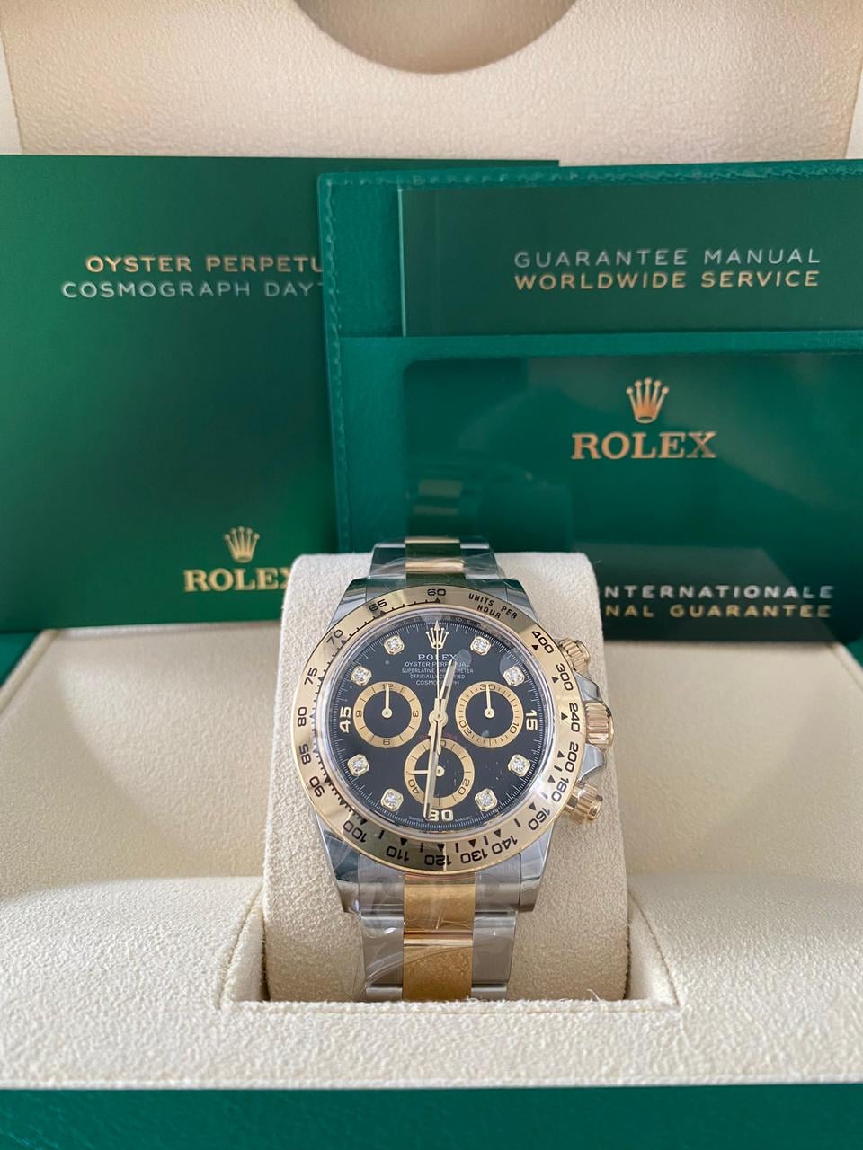 Cosmograph Daytona Stainless Steel / Yellow Gold / Black - Diamond