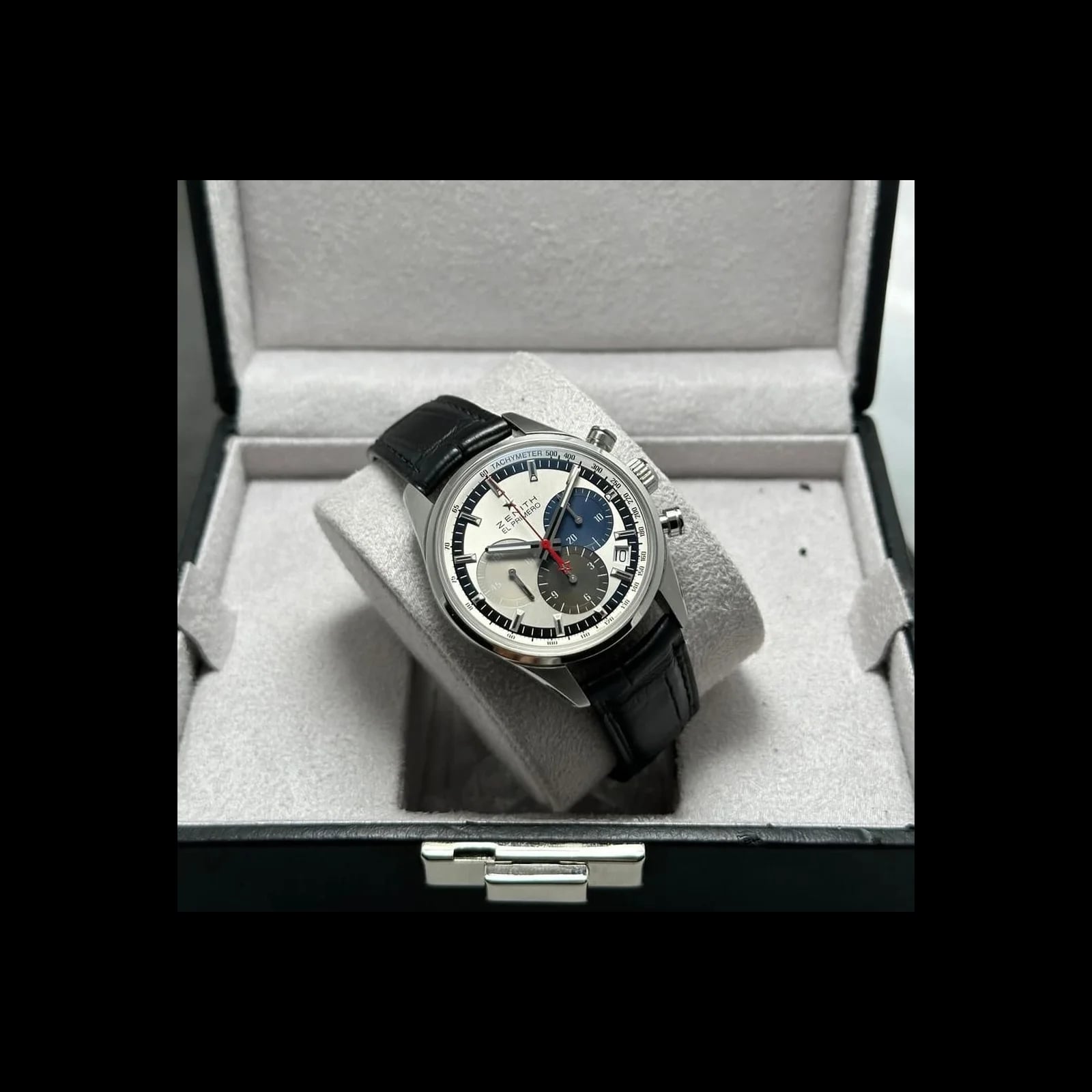 El Primero Chronomaster 38 Stainless Steel / Silver / Alligator