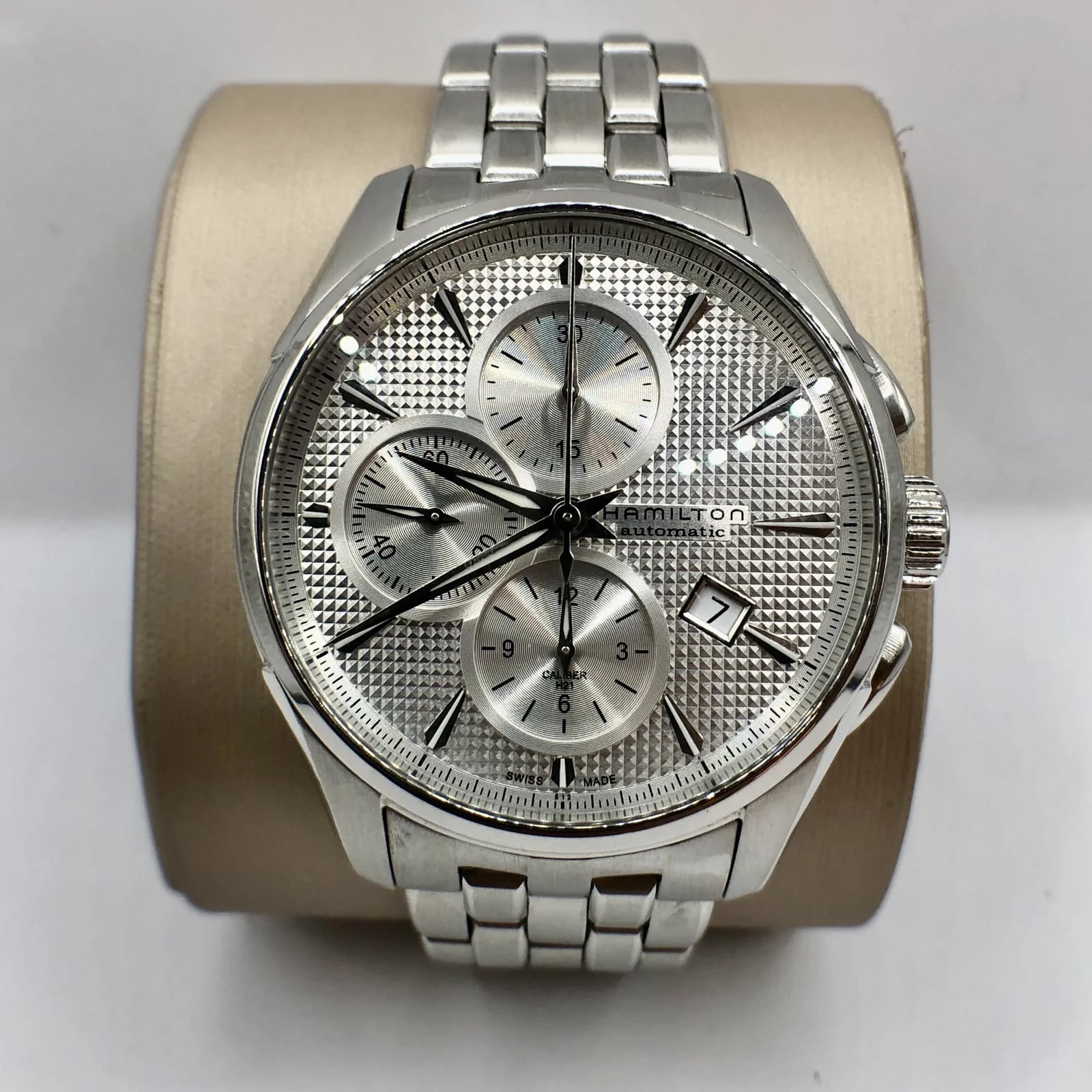 Jazzmaster Automatic Chronograph 42 Stainless Steel / Silver / Bracelet