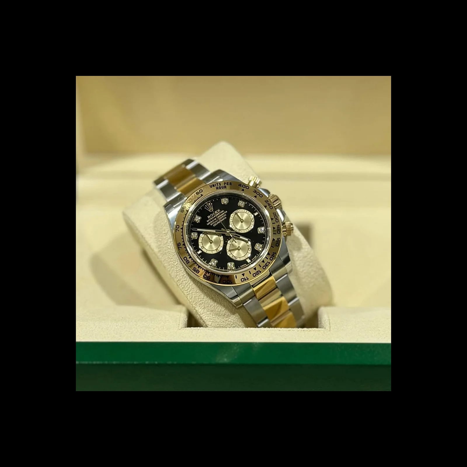 Cosmograph Daytona Stainless Steel - Yellow Gold / Black - Golden - Diamond / Oyster