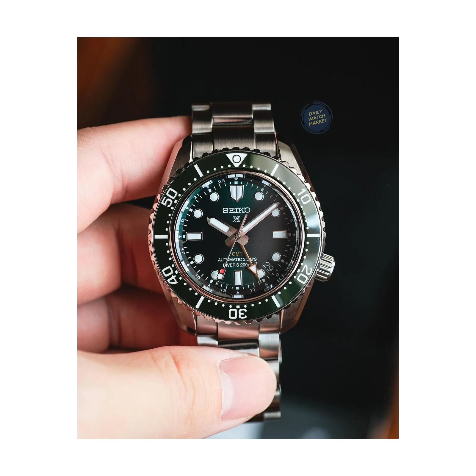 Prospex SPB381J1 Baby Marinemaster GMT Green