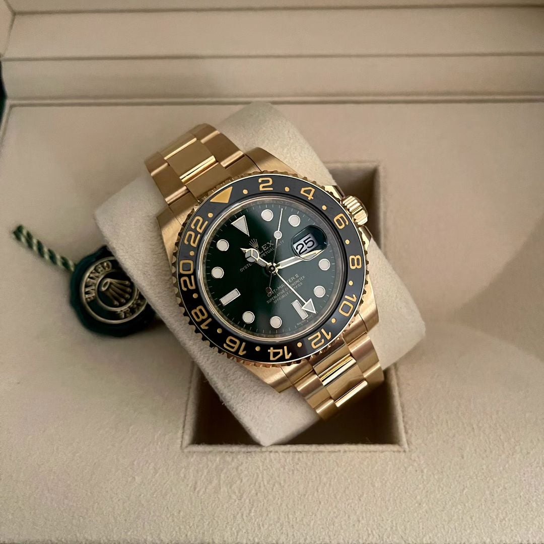 GMT-Master II Yellow Gold / LN / Green