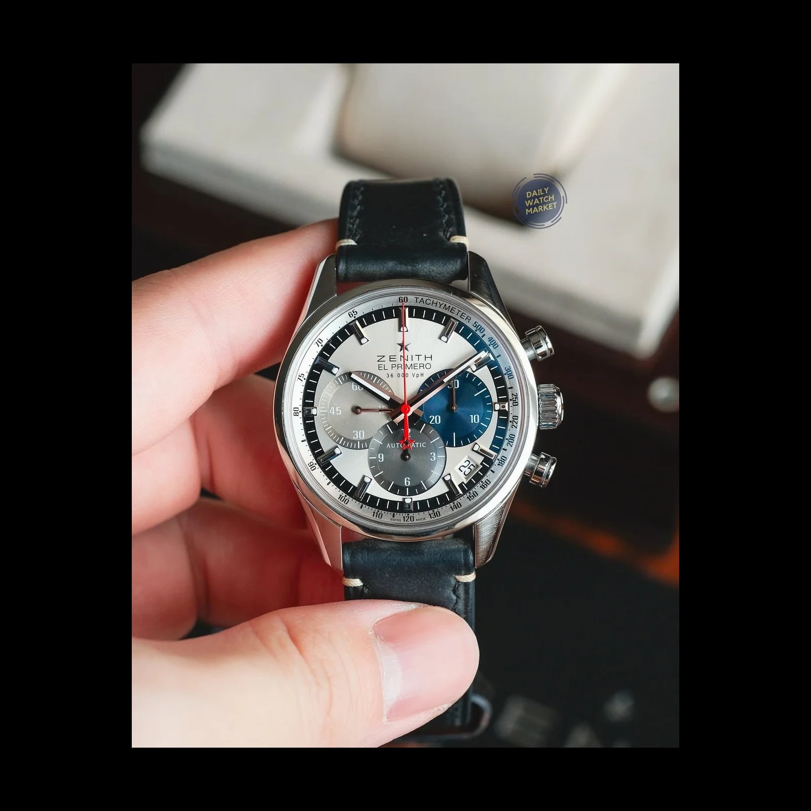 El Primero Chronomaster 38 Stainless Steel / Silver / Alligator