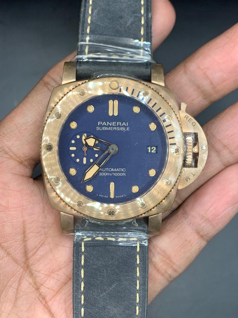 Luminor Submersible 42 3 Days Automatic Bronzo Blu Abisso