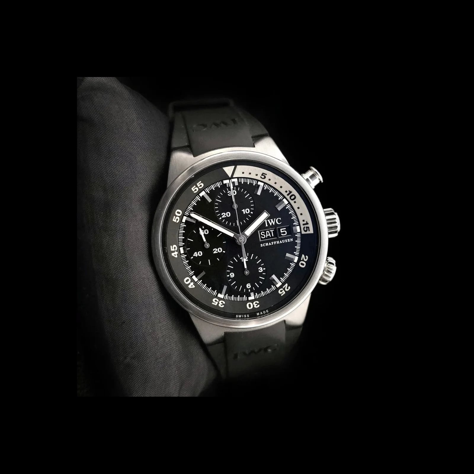 Aquatimer Chrono-Automatic Stainless Steel / Black / Bracelet