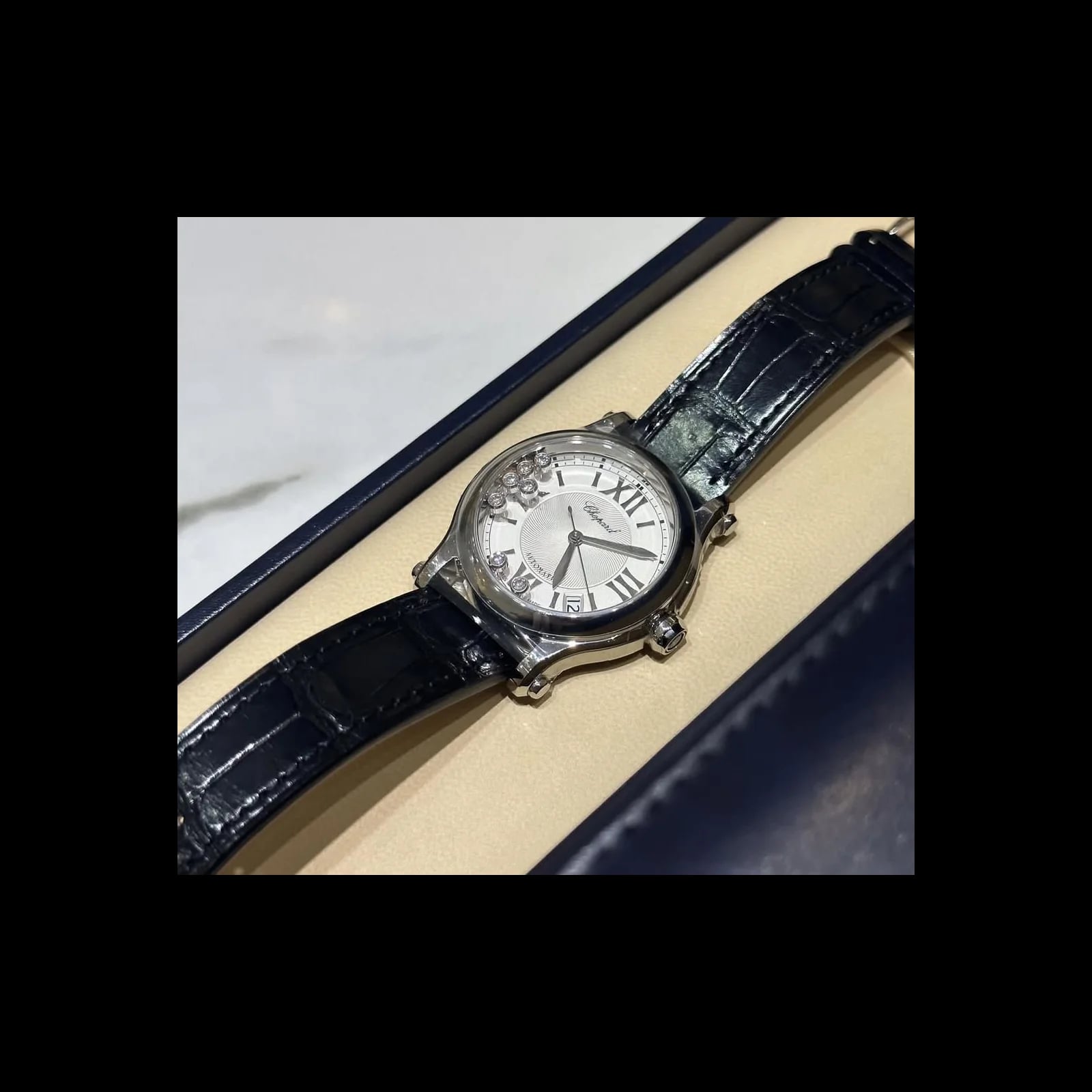 Happy Sport 36 Automatic Stainless Steel / Silver / Leather