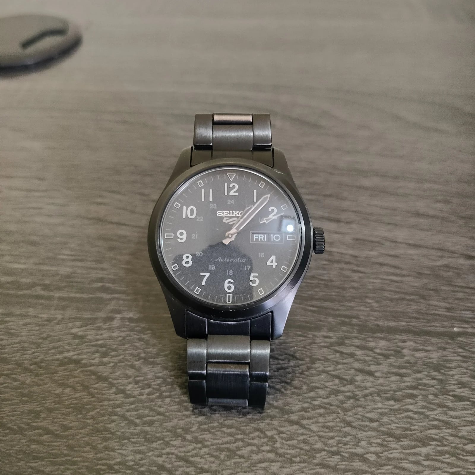 5 Sports SRPJ09K1 Field Steet Style Automatic Men Black Stainless Steel
