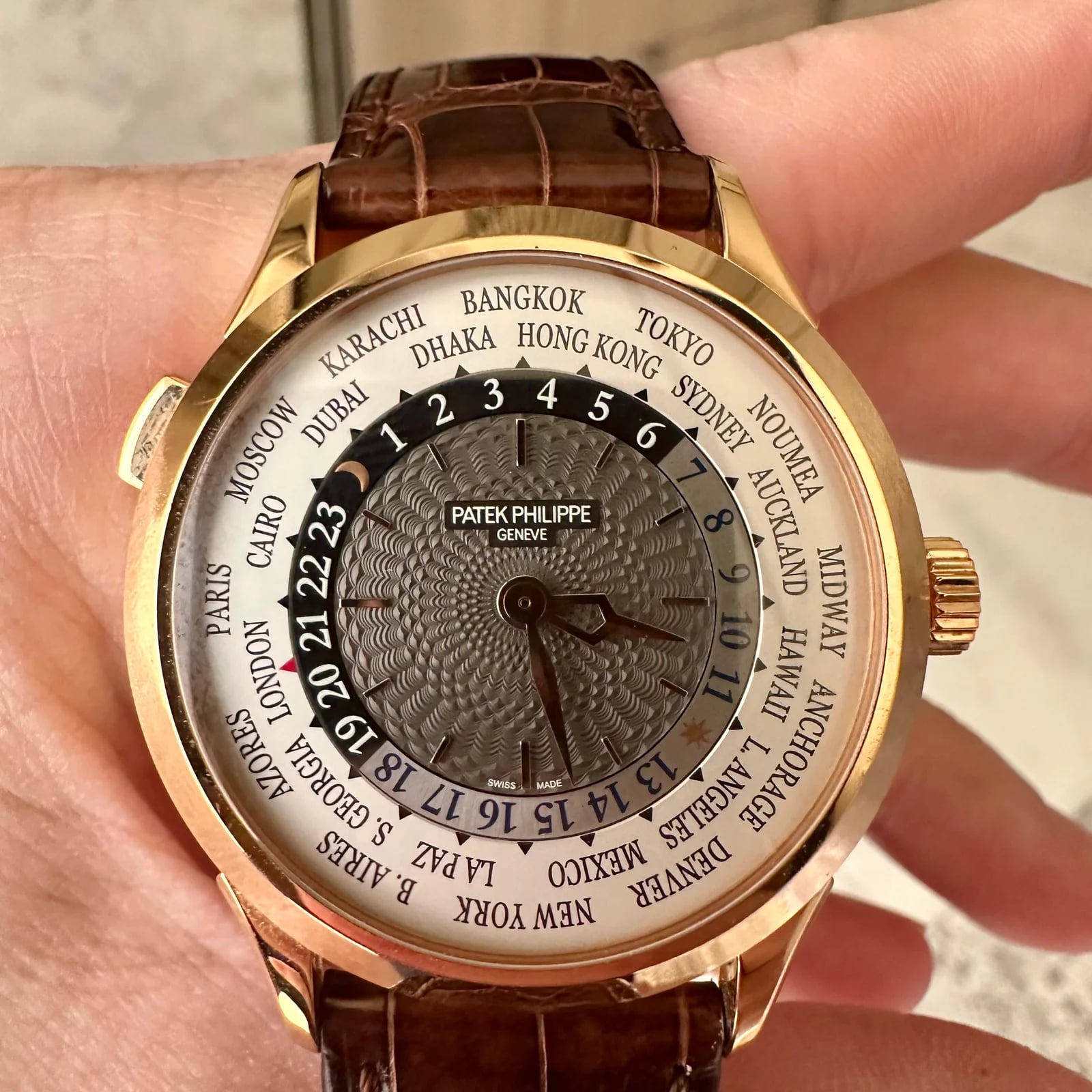 World Time 5230R Rose Gold / Grey / Hong Kong