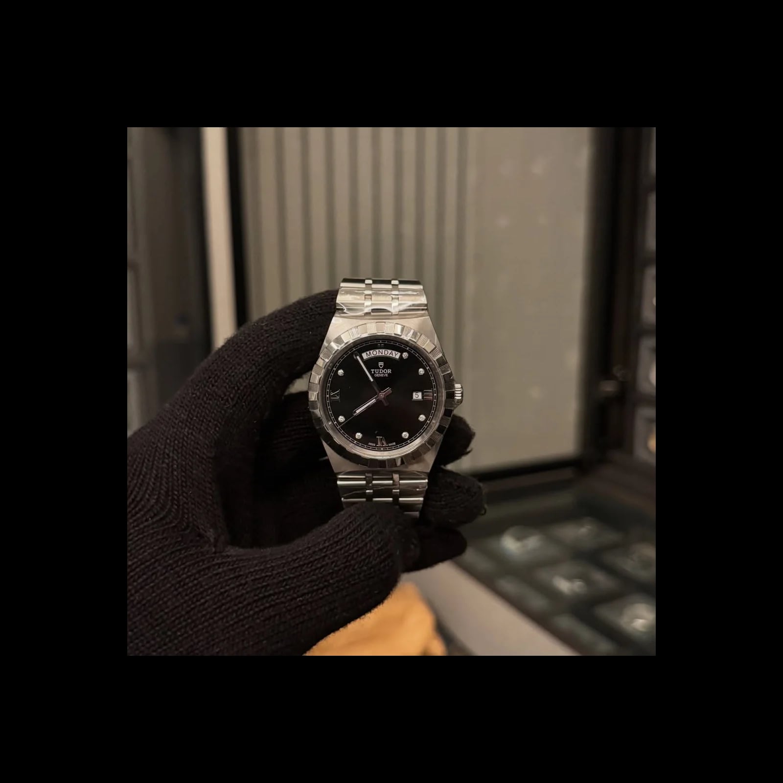 Royal Day-Date 41 Stainless Steel / Black - Diamond