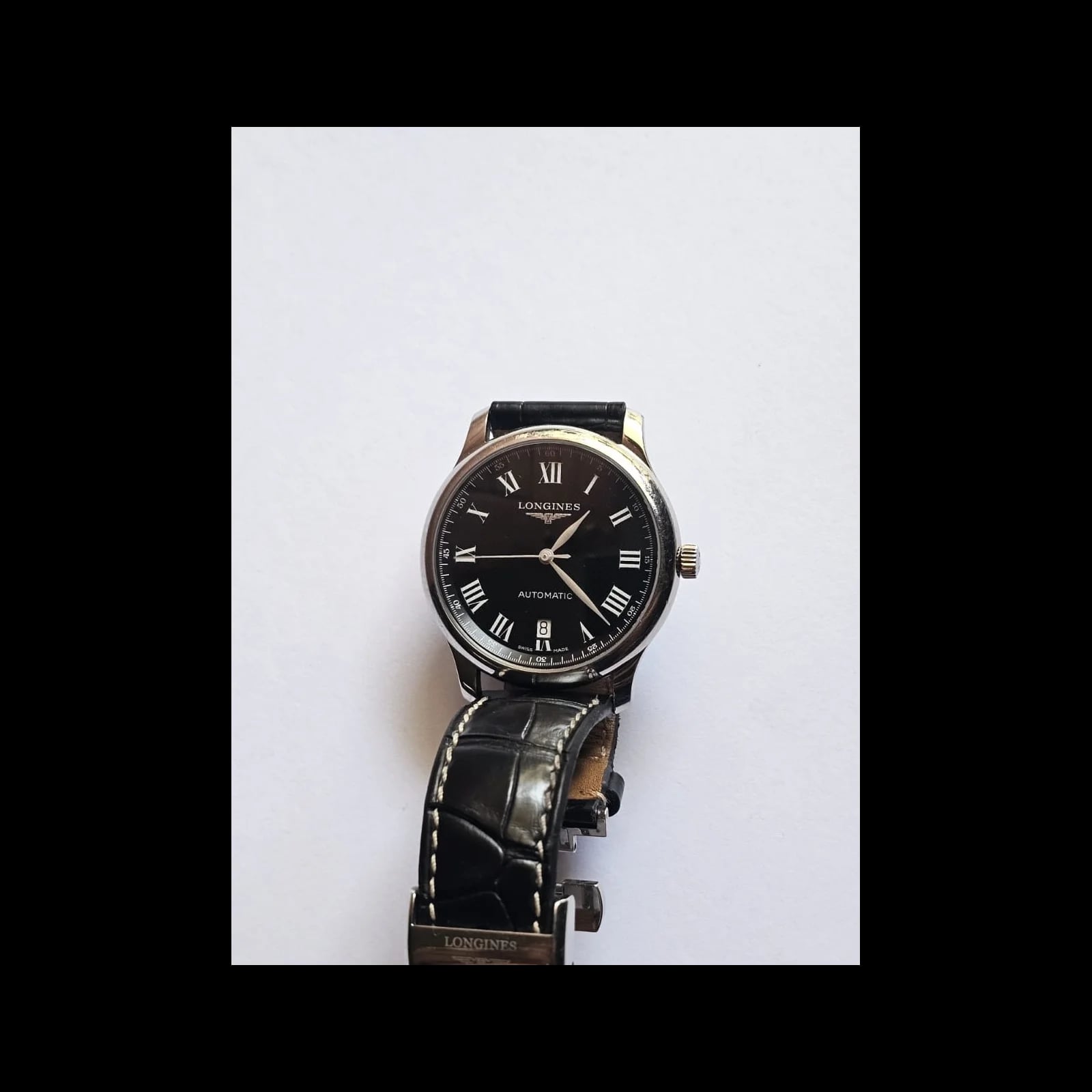 Master Collection Date 38.5 Stainless Steel Black