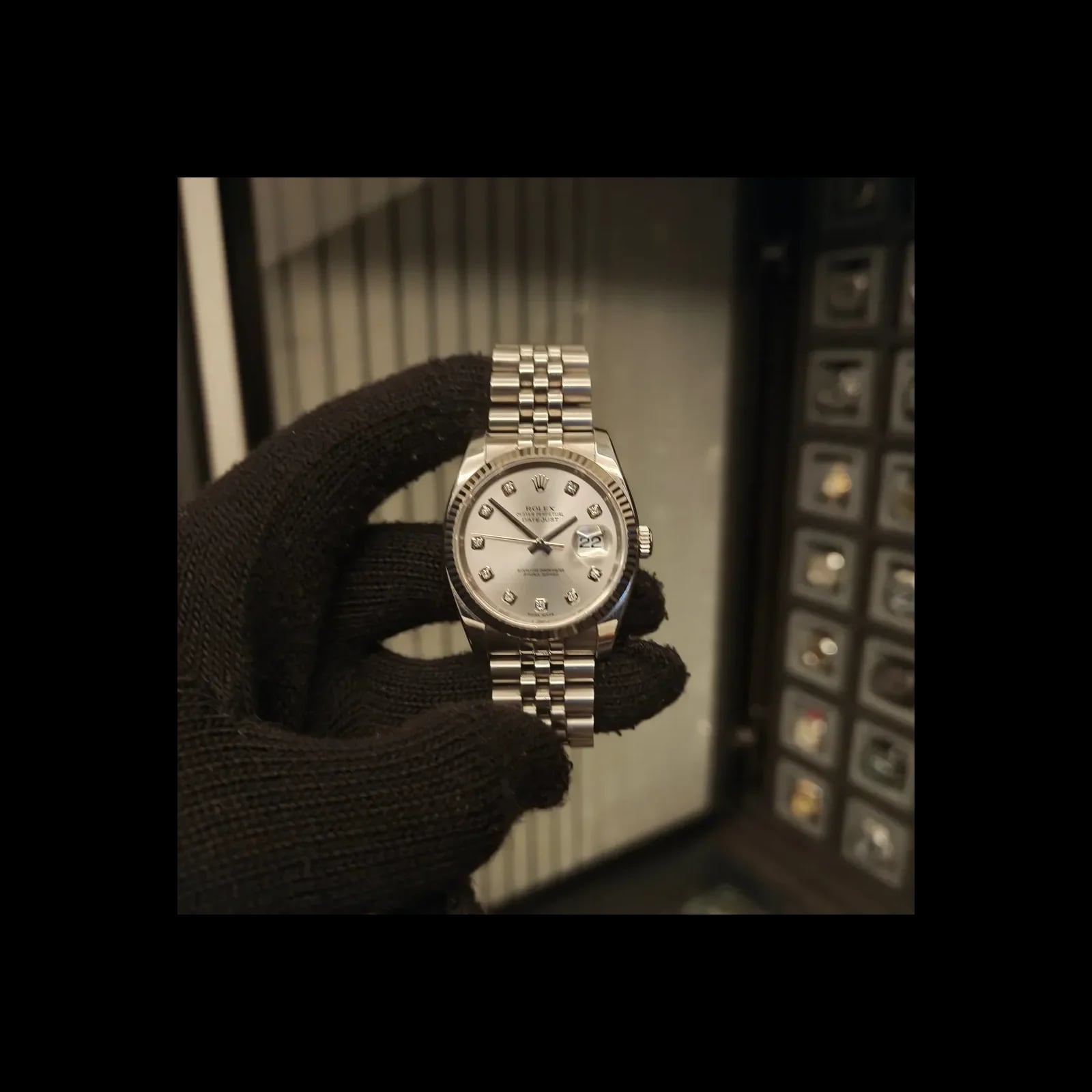 Datejust 36 Stainless Steel Fluted / Jubilee / Silver Diamond