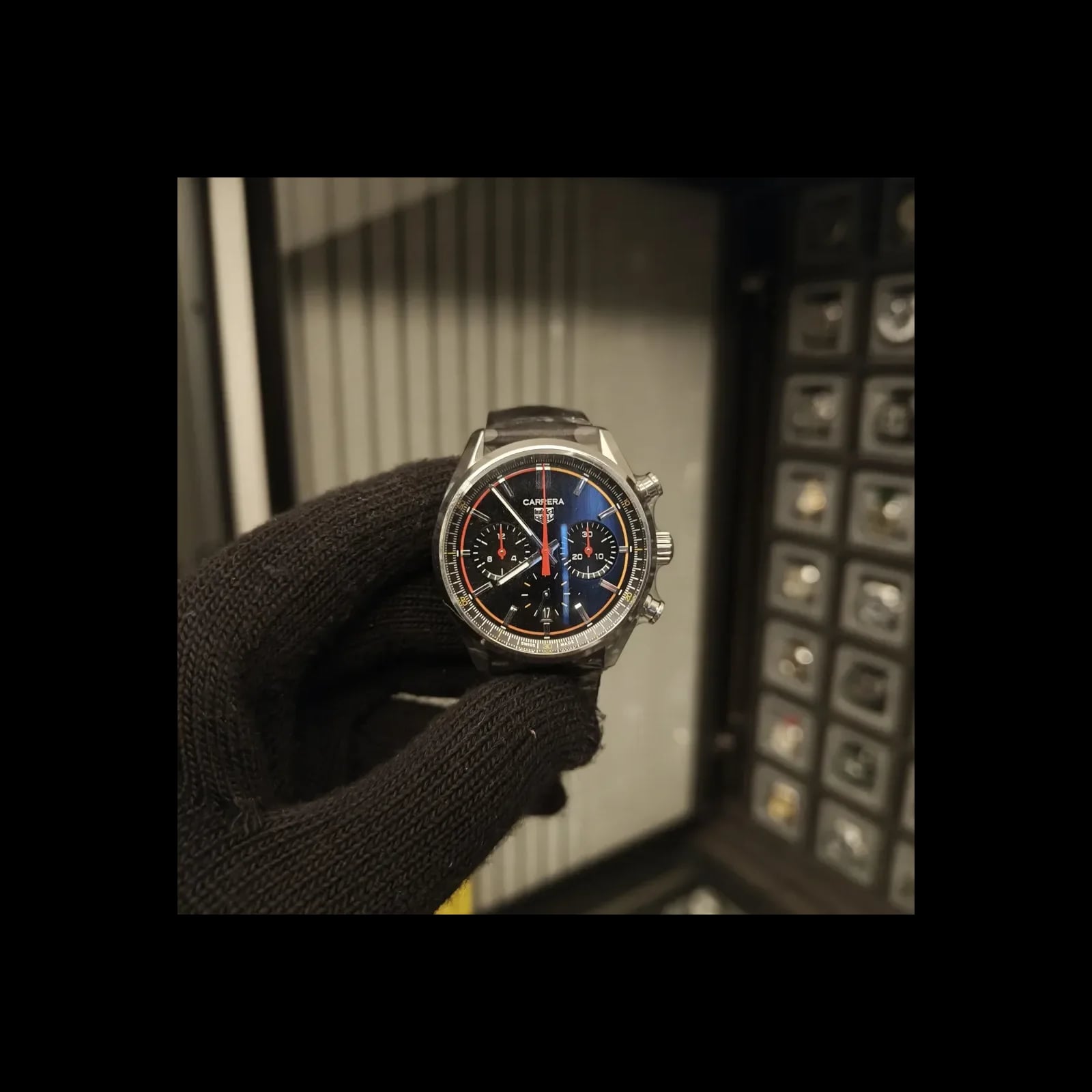 Carrera Calibre Heuer 02 42 Stainless Steel / Black