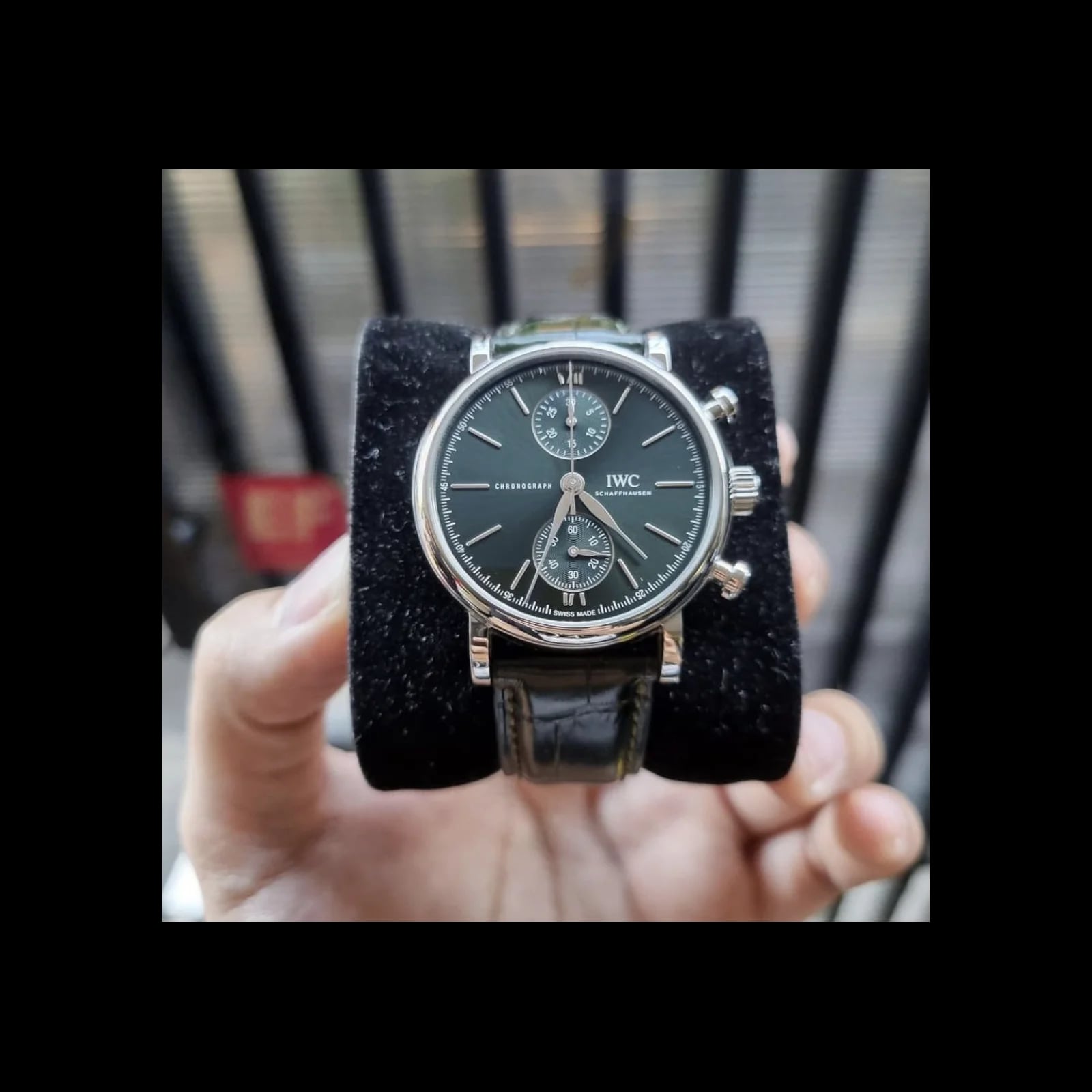 Portofino Chronograph 39 Stainless Steel / Green