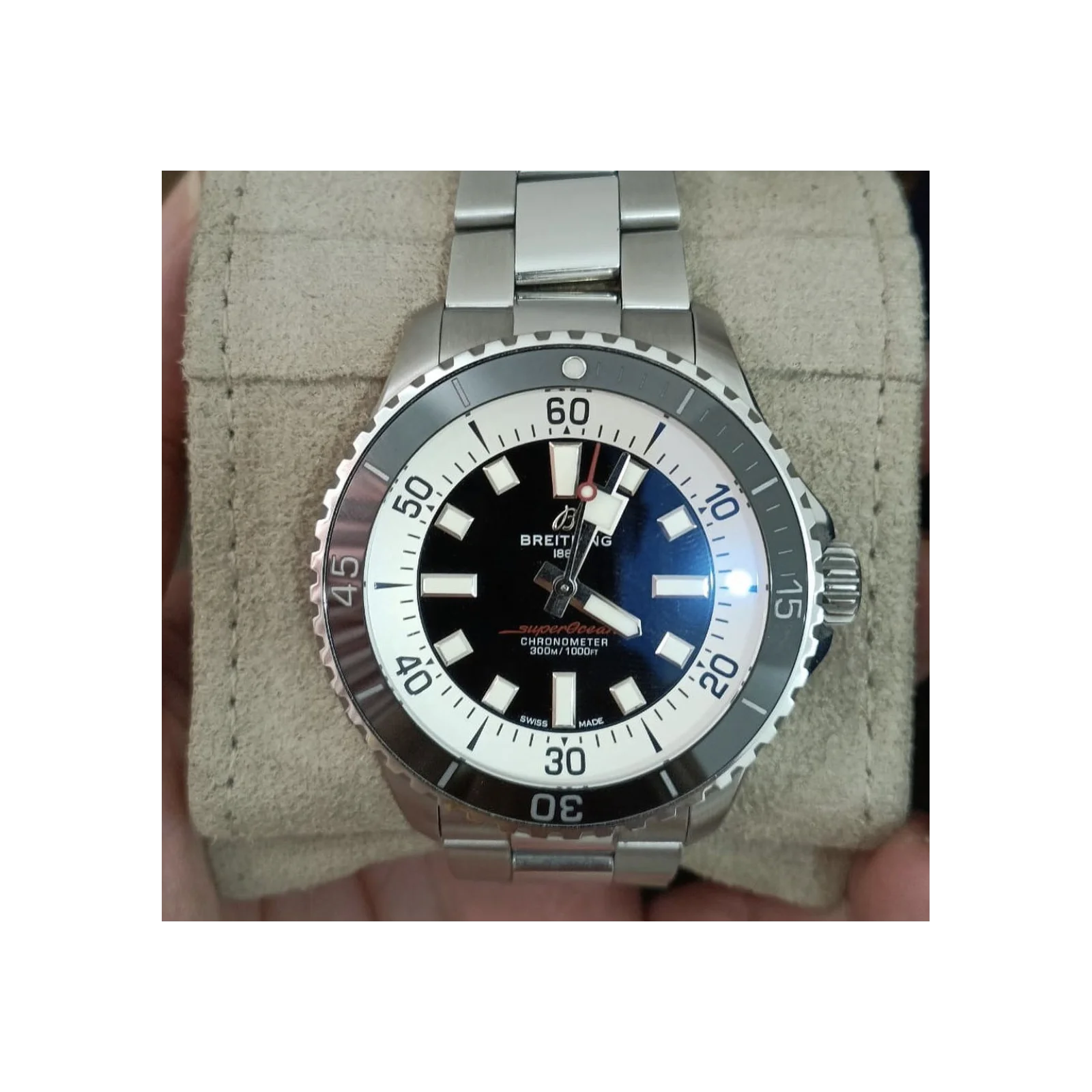 SuperOcean Automatic 44 Stainless Steel / Black / Bracelet