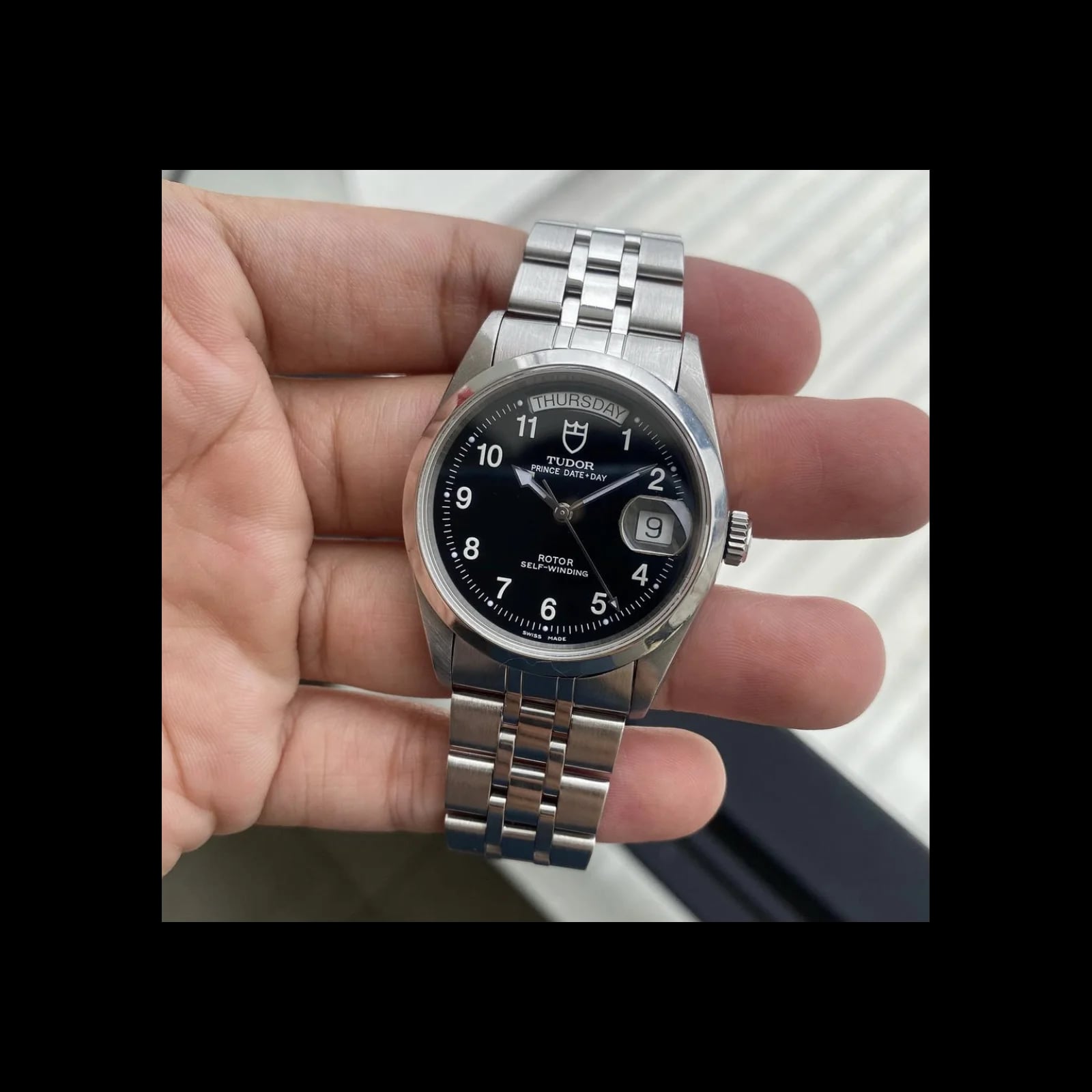 Prince Day-Date 36 Steel / Black - Arabic