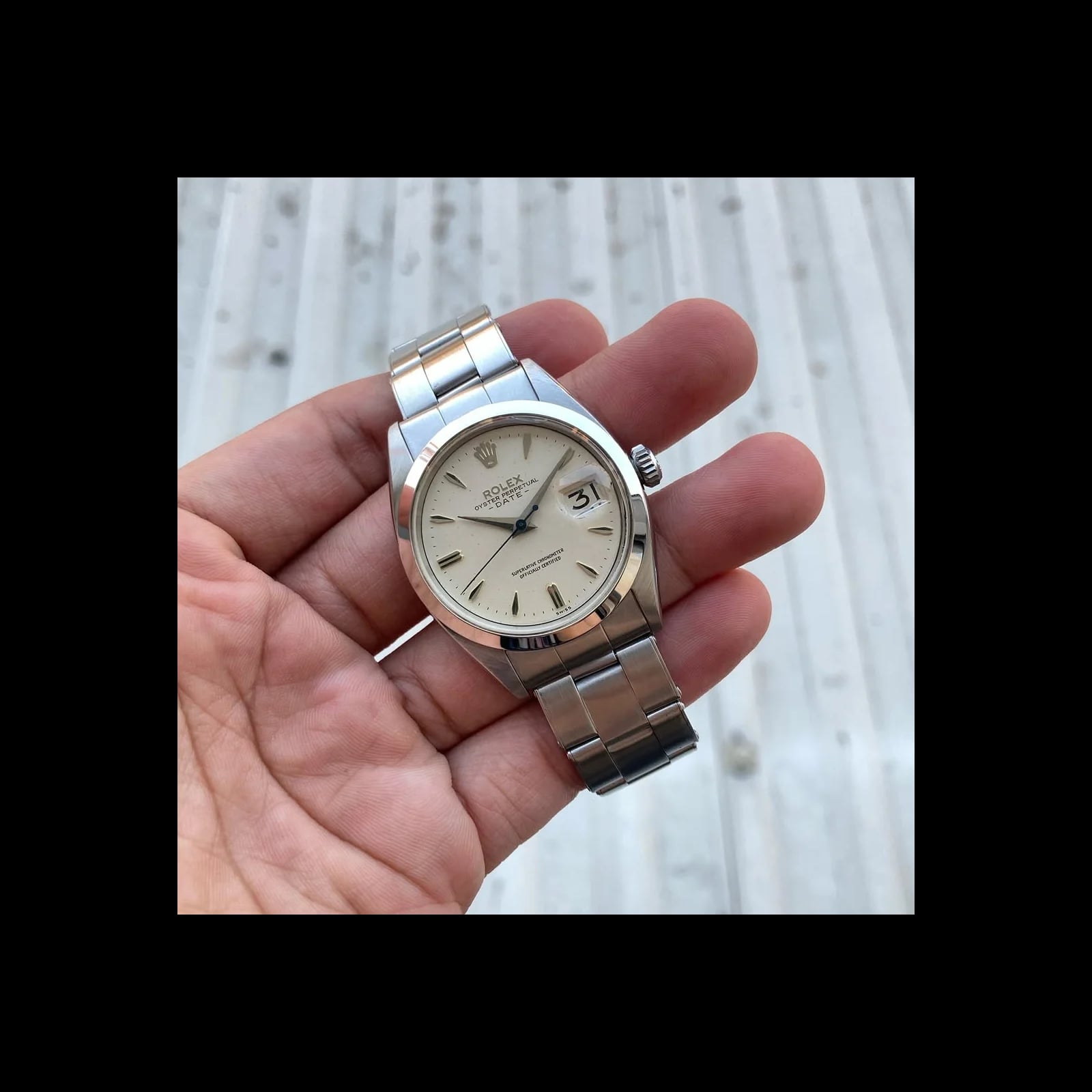 Oyster Perpetual Date 34 / 1500 / Silver / Stainless Steel