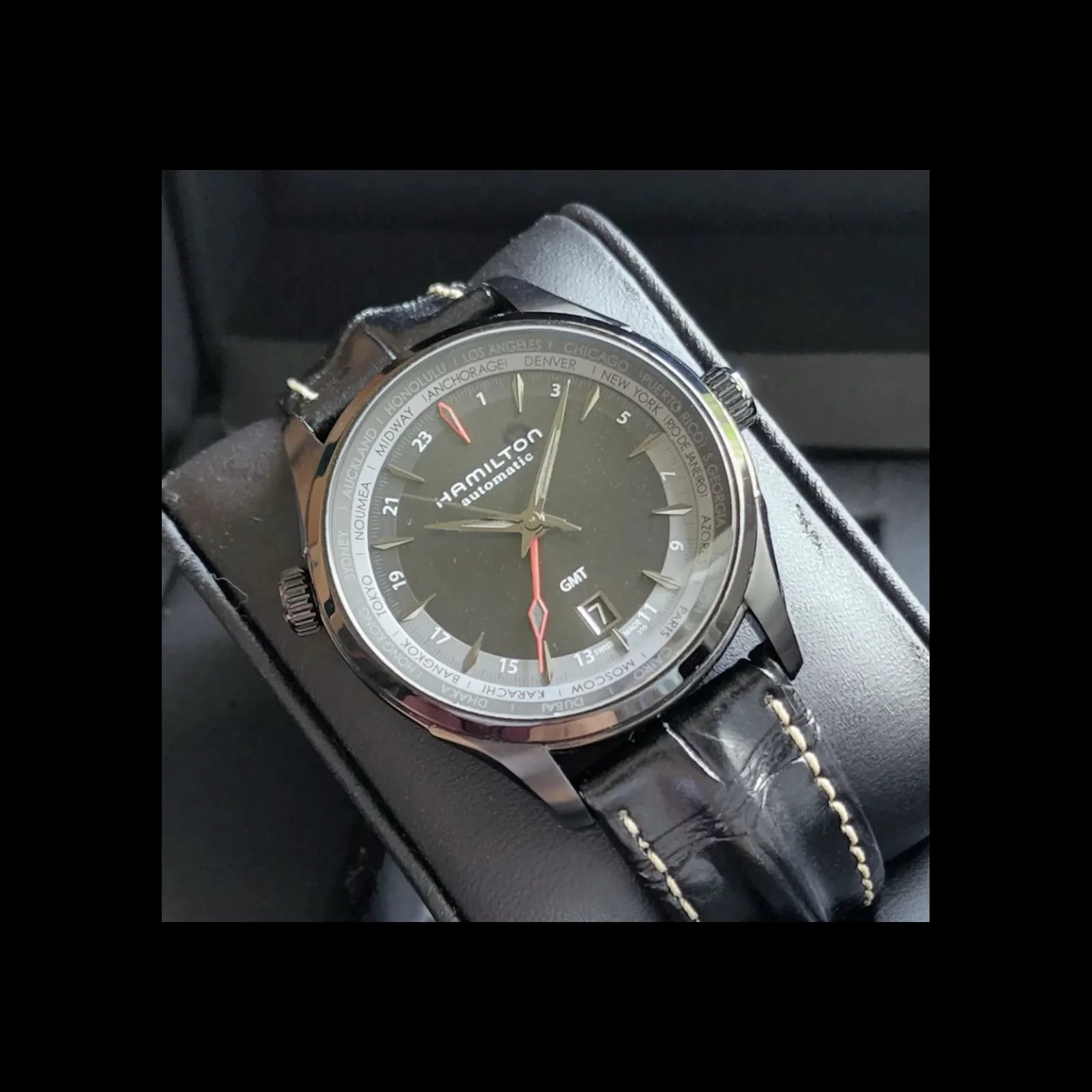 Jazzmaster GMT 42mm Black Dial