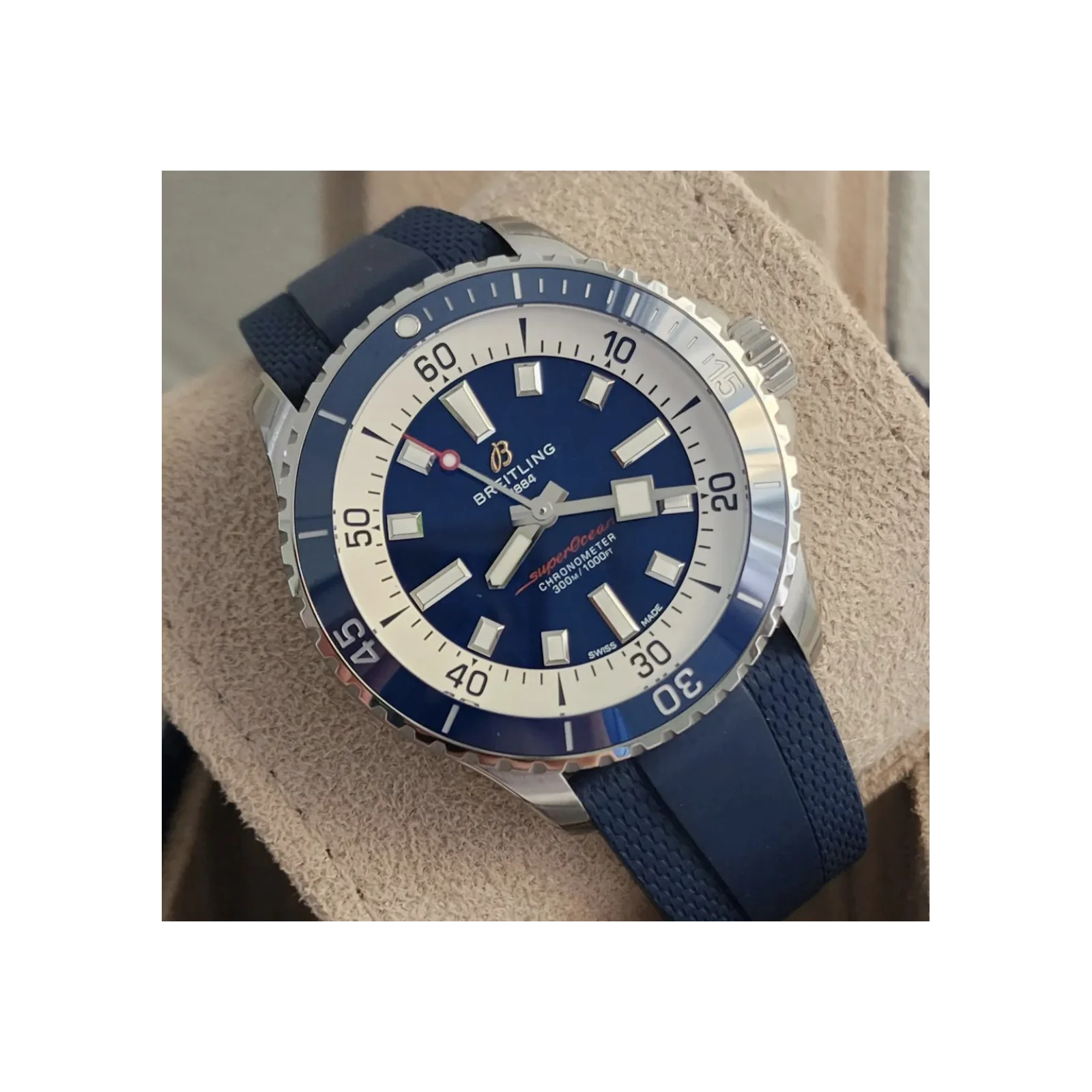 SuperOcean Automatic 42 Stainless Steel / Blue / Rubber