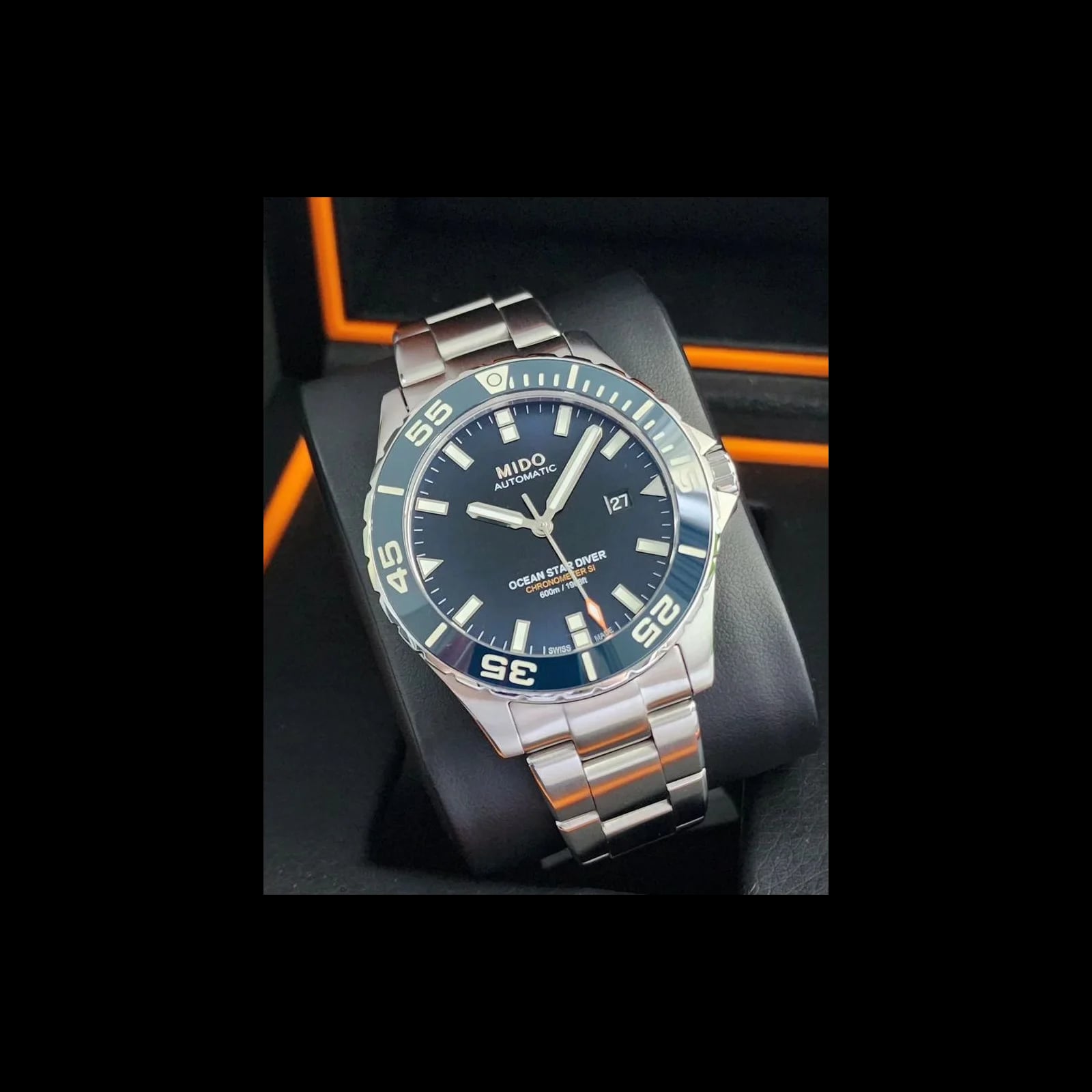 Ocean Star 600 Chronometer Stainless Steel / Blue / Bracelet