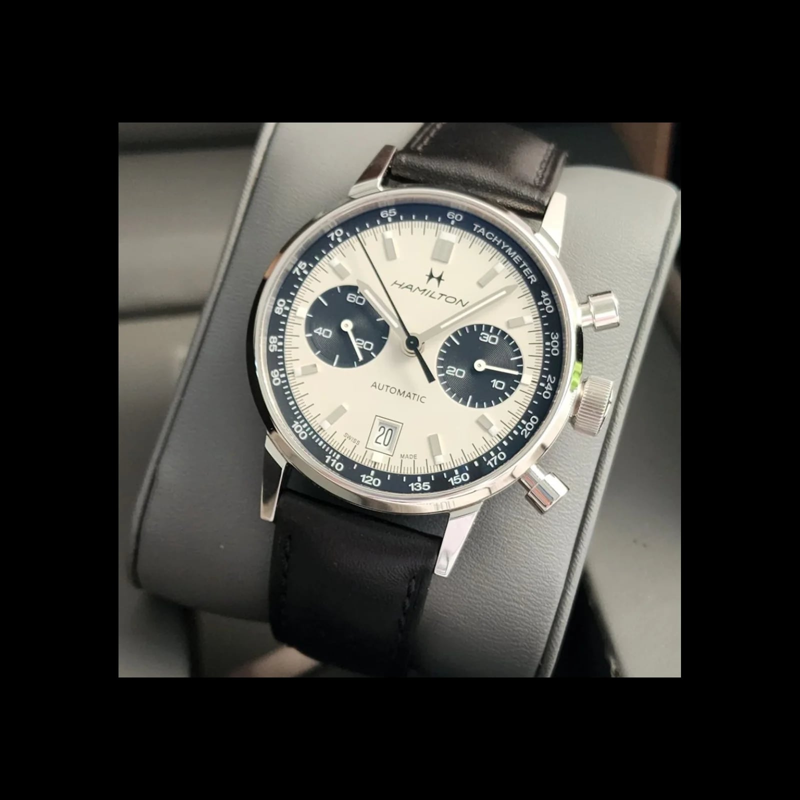 Intra-Matic 68 Auto Chrono Stainless Steel / Silver / Strap
