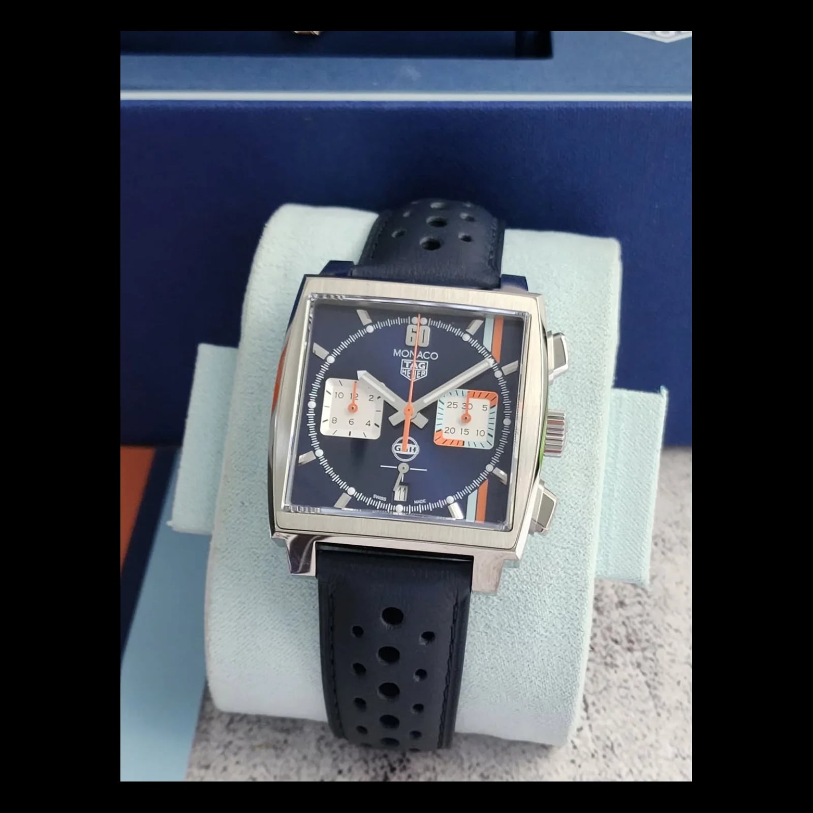 Monaco Calibre Heuer 02 Stainless Steel / Gulf
