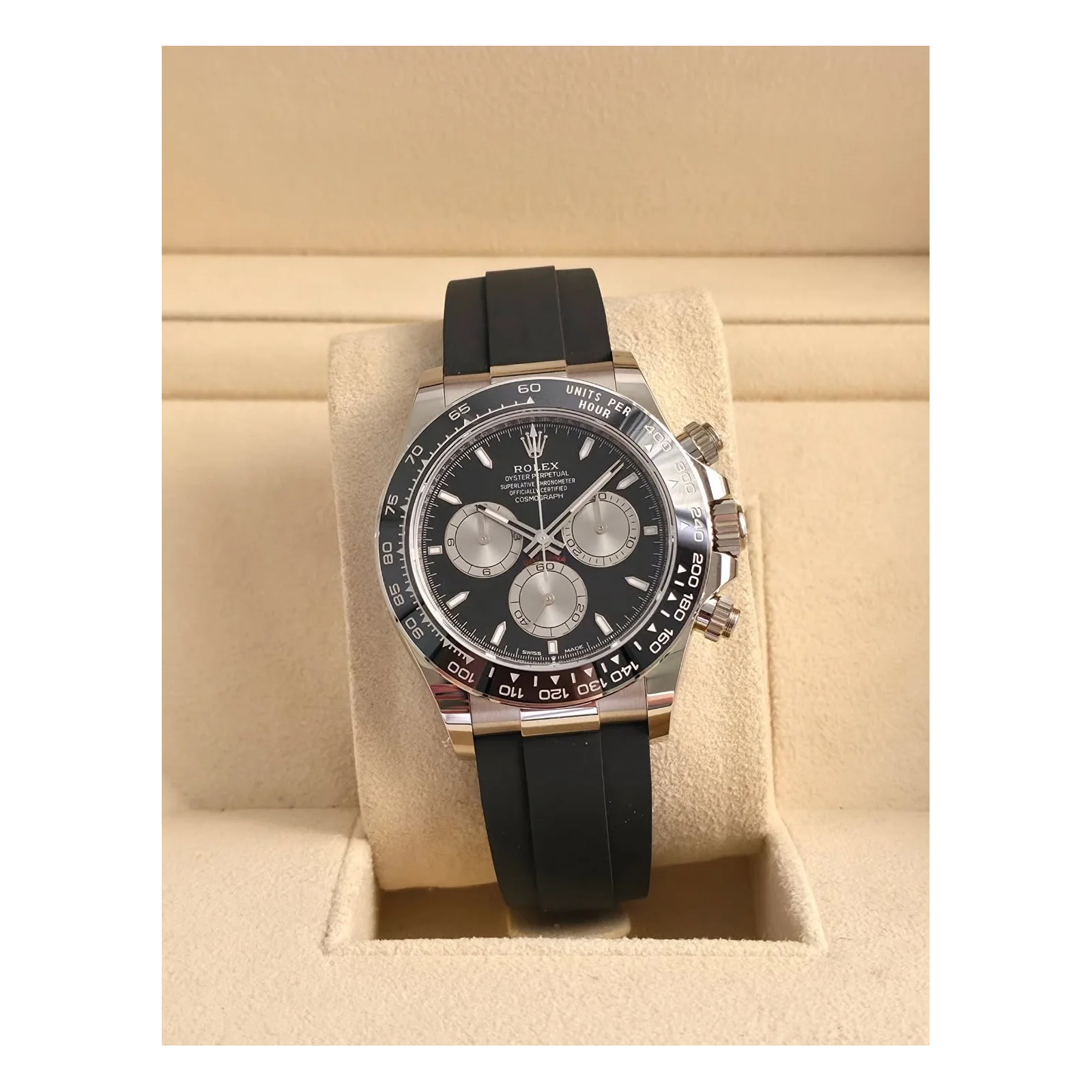 Cosmograph Daytona White Gold - Cerachrom / Black - Steel / Oysterflex