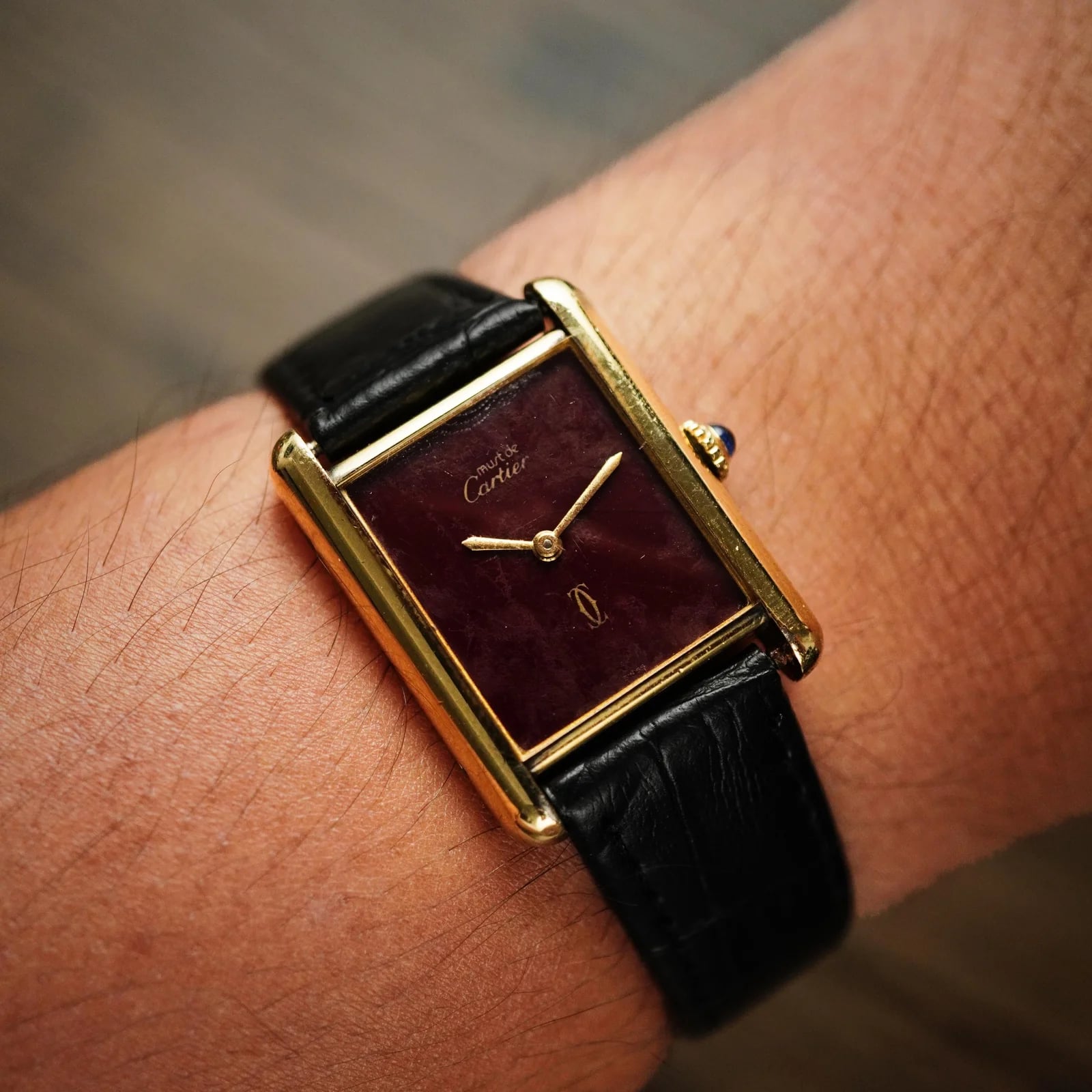 Must De C Tank Burgundy Brown Dial