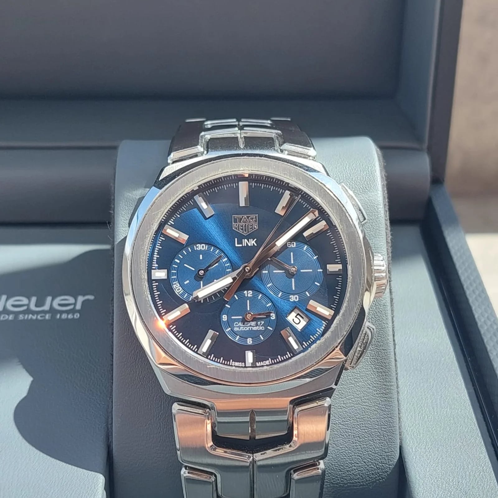 Link Calibre 17 / Blue / Stainless Steel