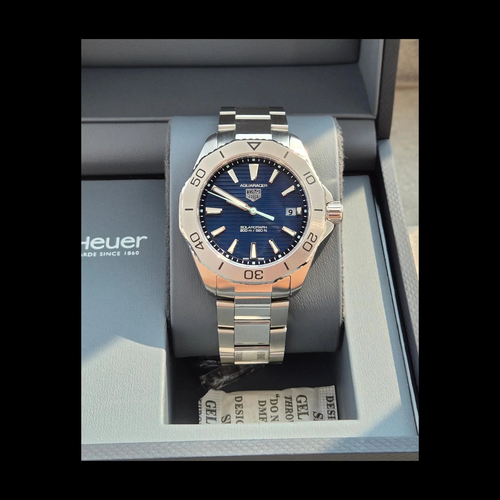 Aquaracer Professional 200 Solargraph 40 Stainless Steel / Blue