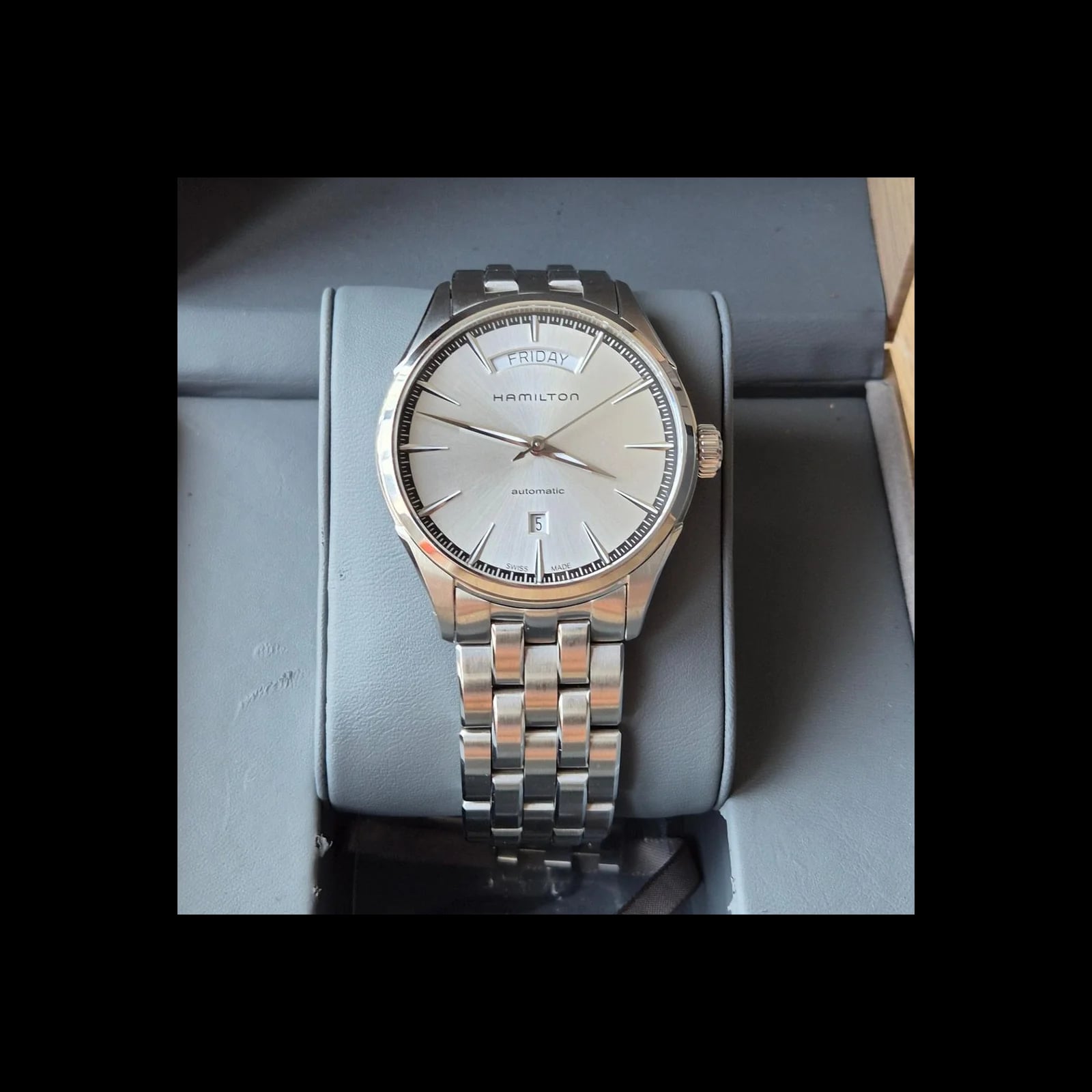 Jazzmaster 42 Day Date Stainless Steel / Silver / Bracelet