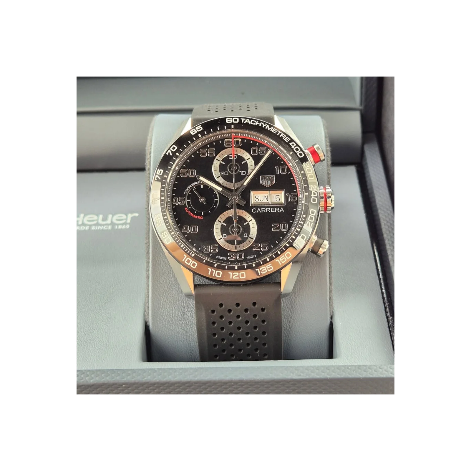 Carrera Calibre 16 44 Stainless Steel / Black