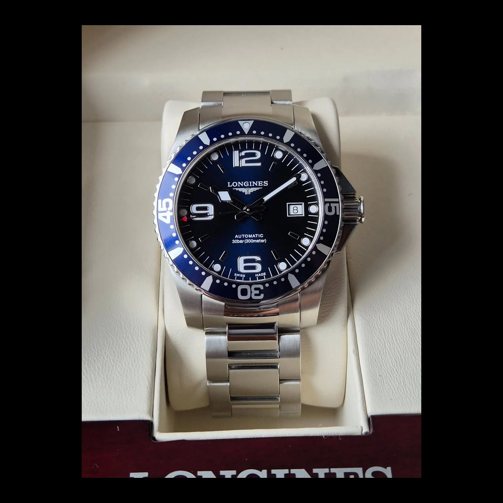HydroConquest 41 Automatic Stainless Steel / Blue / Bracelet