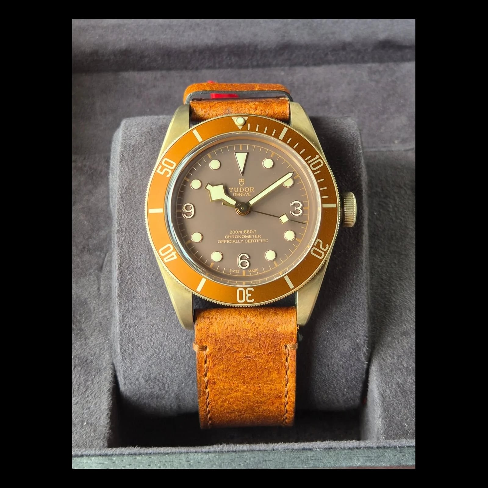 Heritage Black Bay Bronze / Brown / Leather