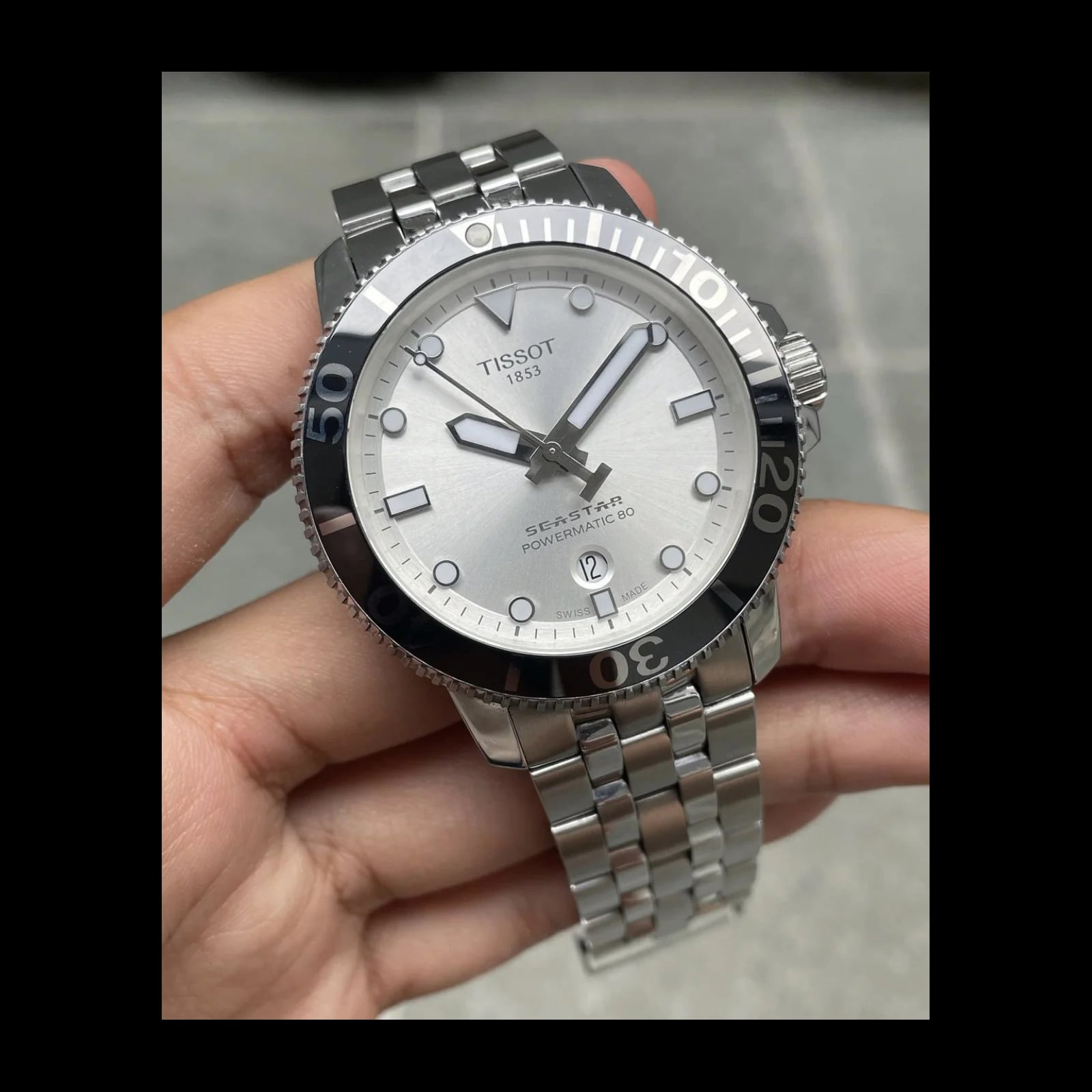 Seastar 1000 Powermatic 80 43 Stainless Steel / Silver / Bracelet