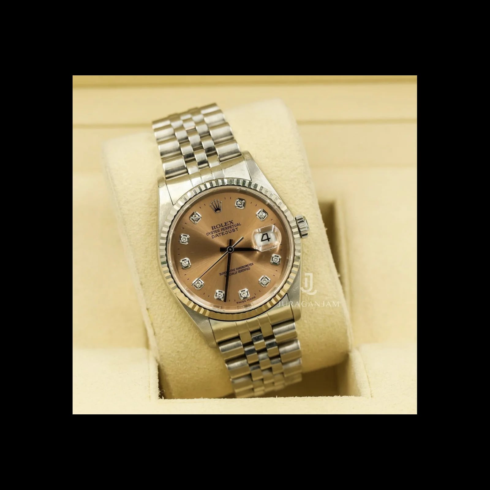 Datejust 36 / Pink / Diamond / Stainless Steel
