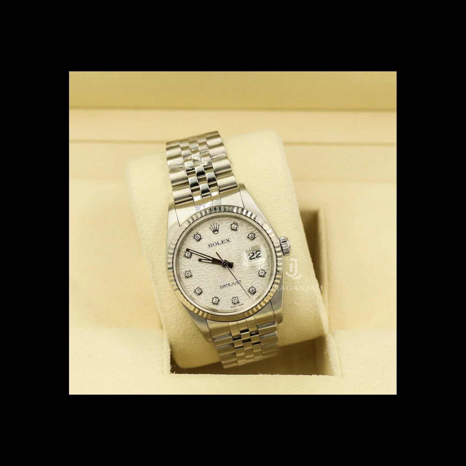 Datejust 36 16234 / White-Computer / Diamond / Stainless Steel