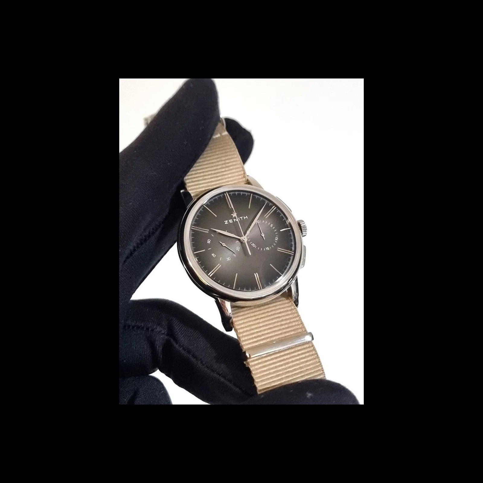 Elite Chronograph Classic Stainless Steel / Black / Alligator
