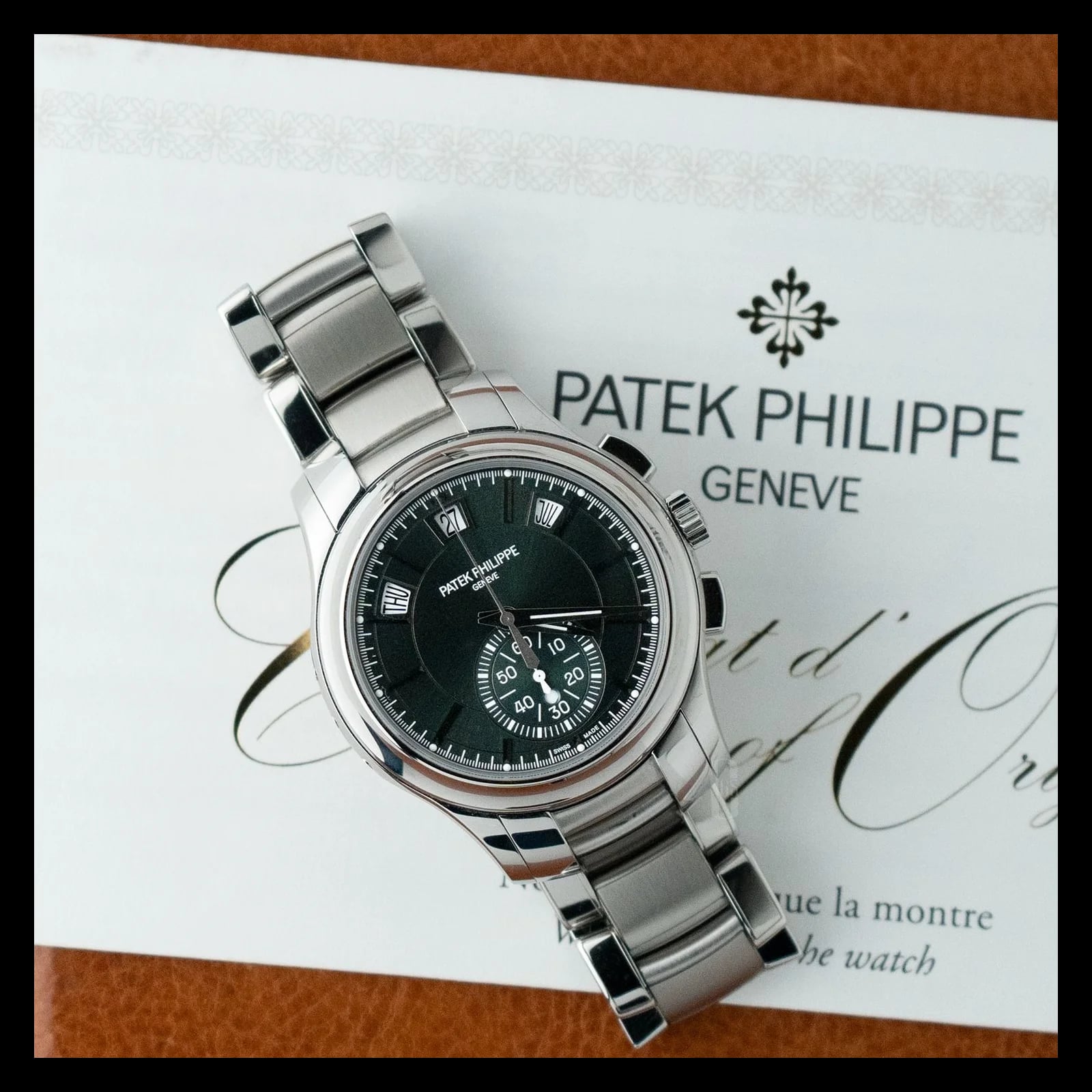 Annual Calendar Chronograph 5905 Stainless Steel / Green / Bracelet