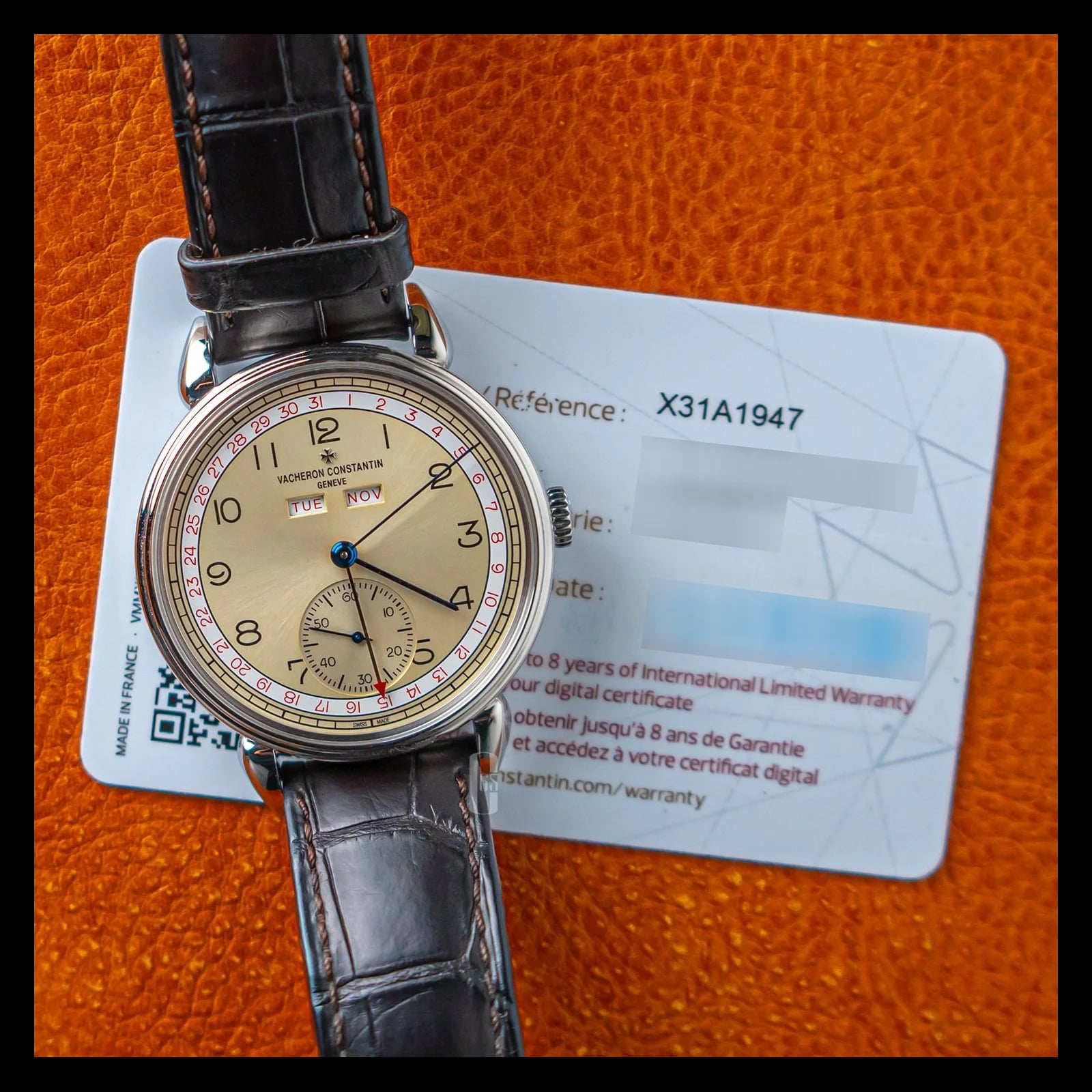 Historiques Triple Calendrier 1942 Stainless Steel / Silver /  Burgundy