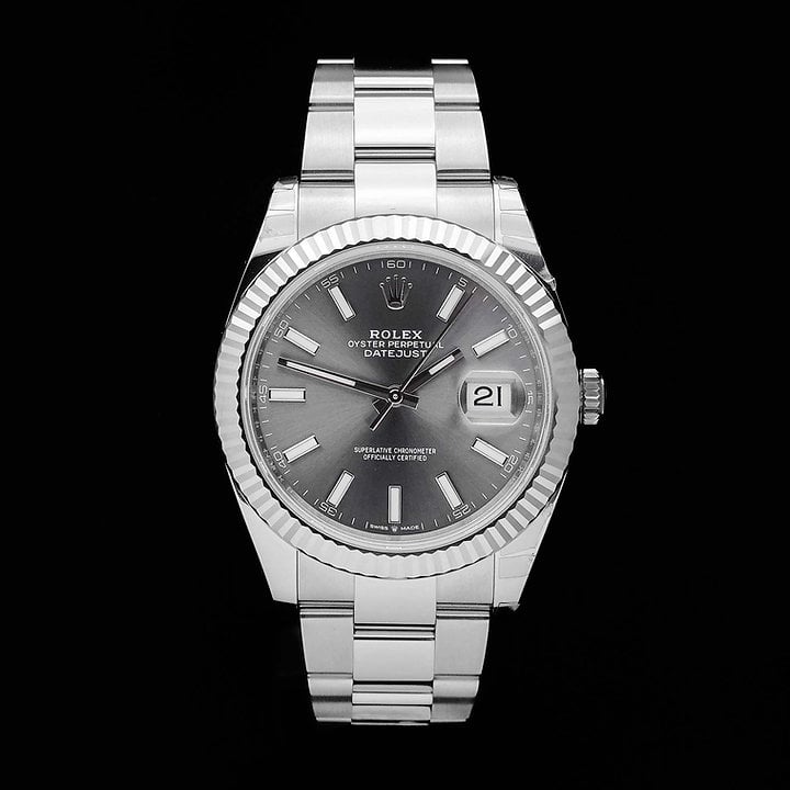 Datejust 41 Stainless Steel Fluted / Oyster / Dark Rhodium