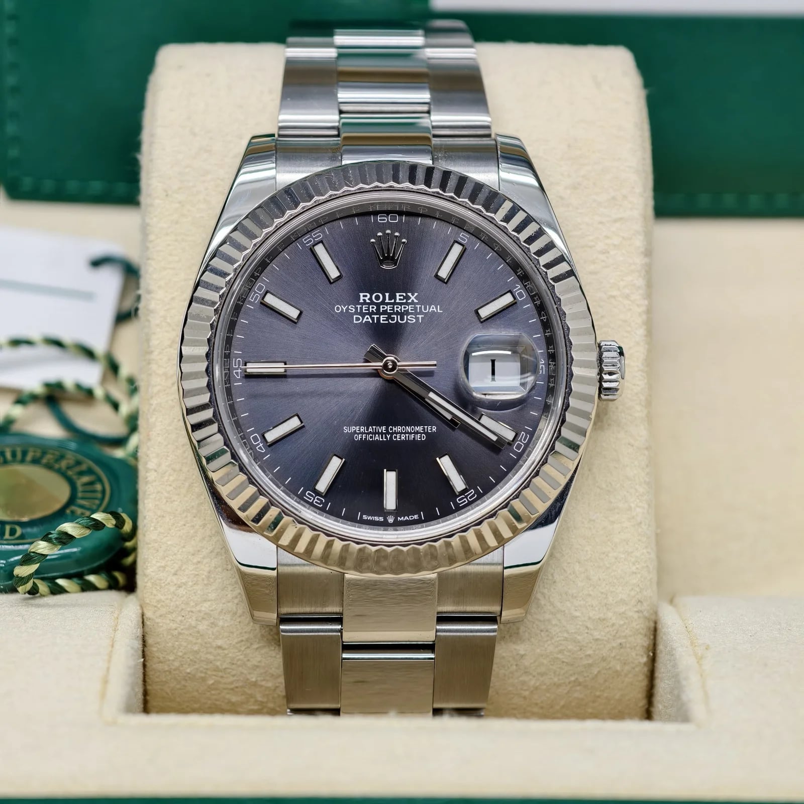 Datejust 41 Stainless Steel Fluted / Oyster / Dark Rhodium