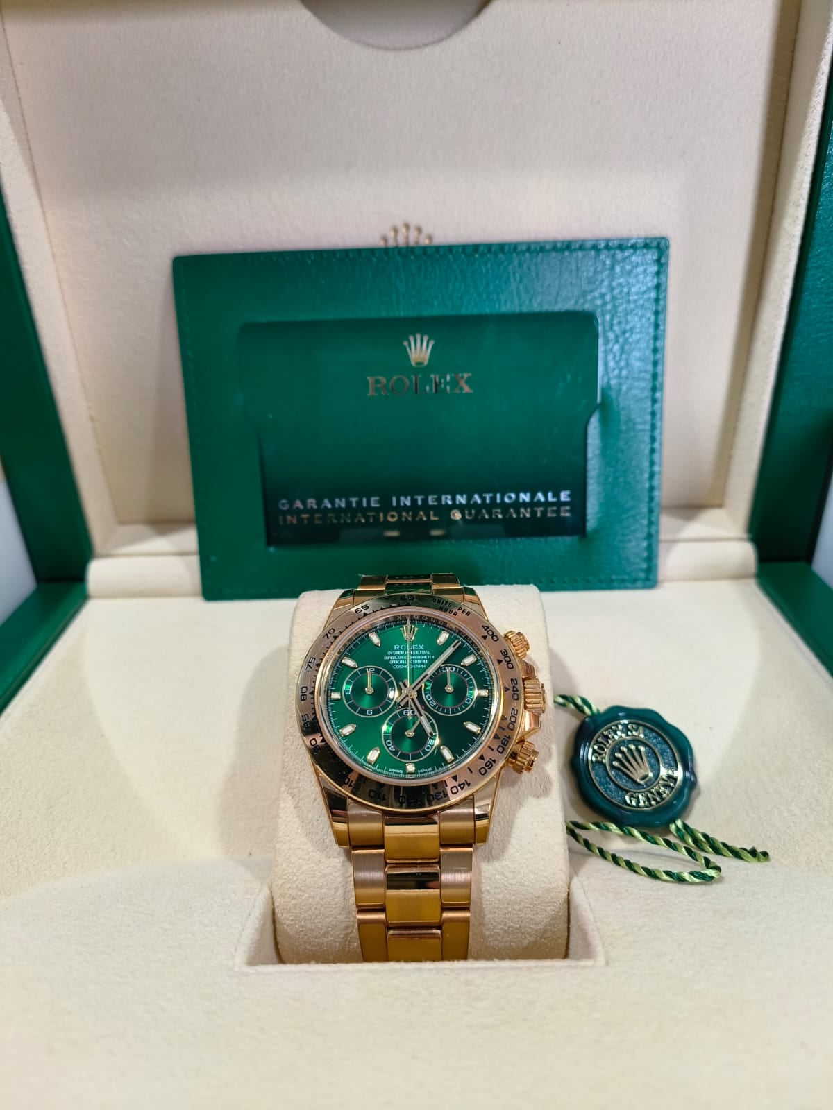 Cosmograph Daytona Yellow Gold / Green