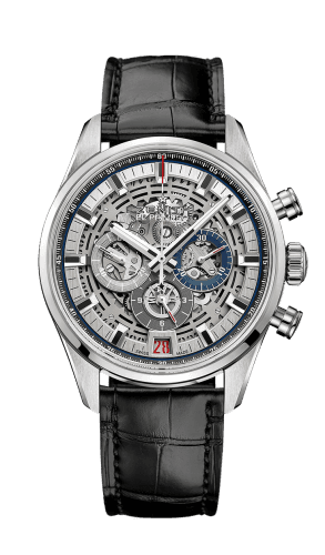 El Primero Chronomaster Full Open 42 Stainless Steel / Alligator thumb