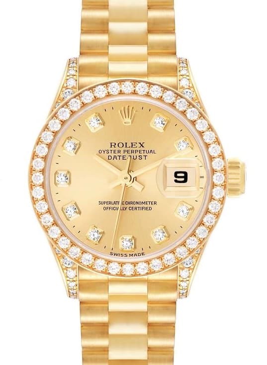 Datejust 26 Factory Diamond Bezel & Lugs Champagne Diamond thumb
