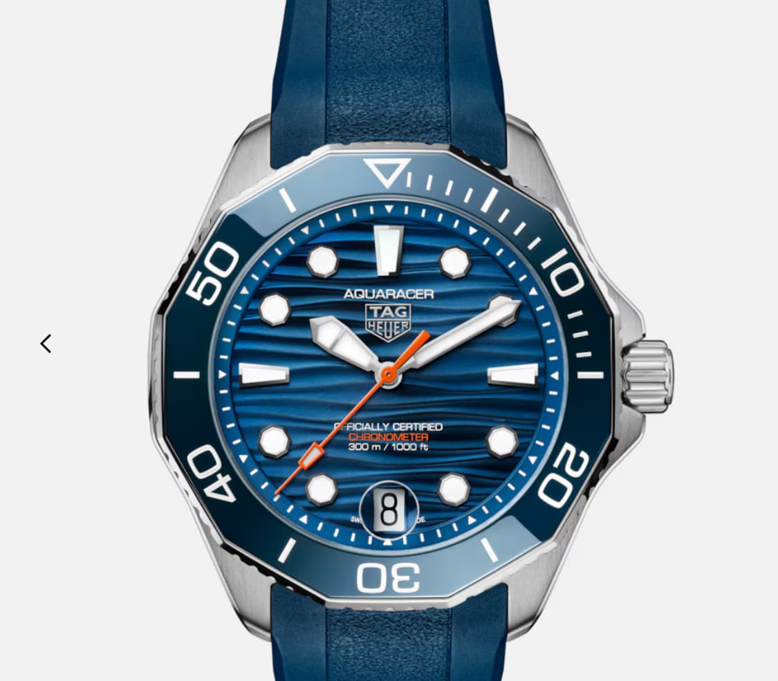 Aquaracer Professional 300 Blue Stainless Steel / Rubber thumb