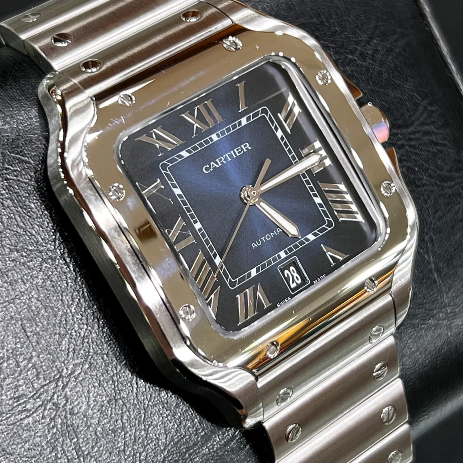 Thumb Santos de Cartier Blue Large